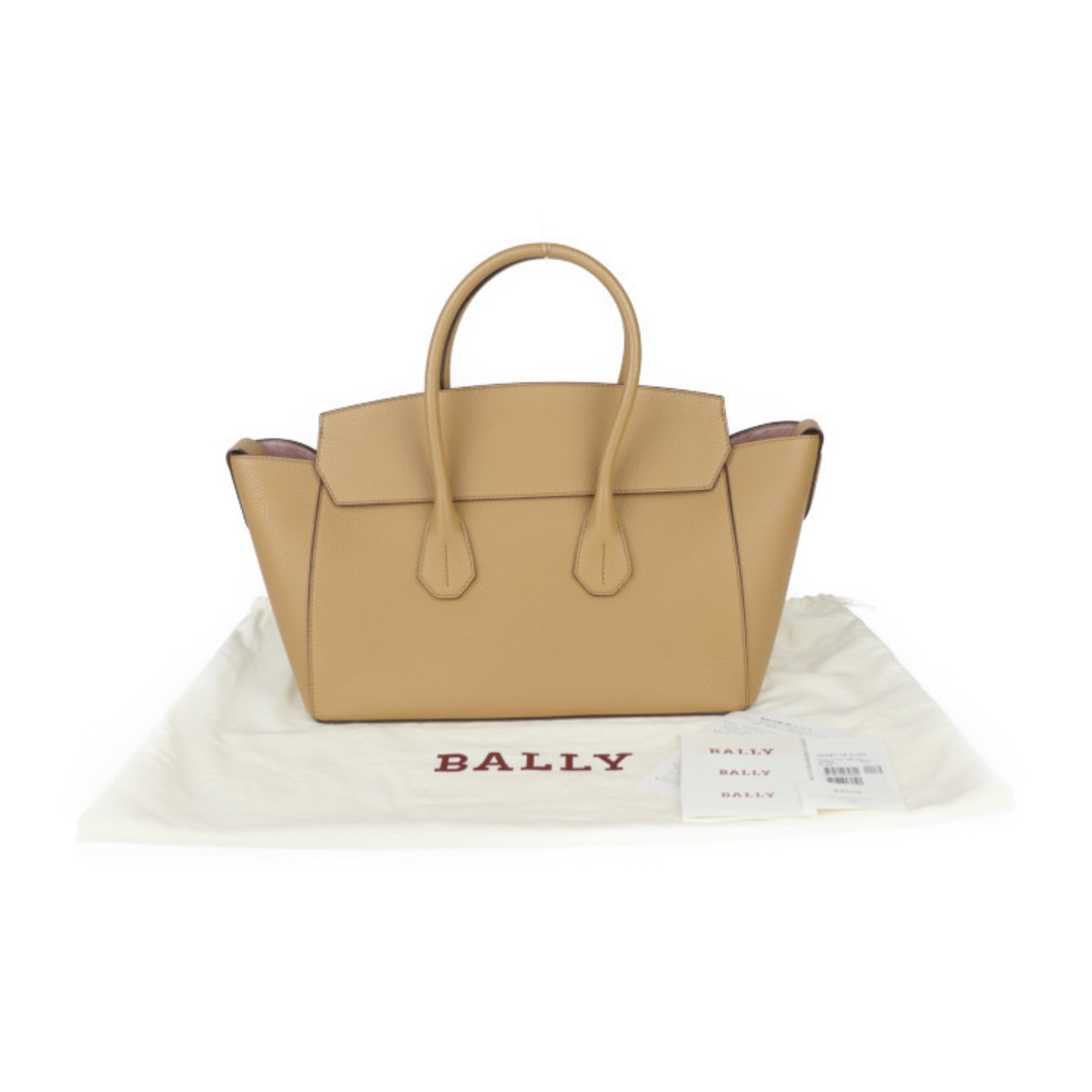 BALLY Some Medium Handbag SOMMET MD.N 253 Grained Calf Leather Camel Tote Bag