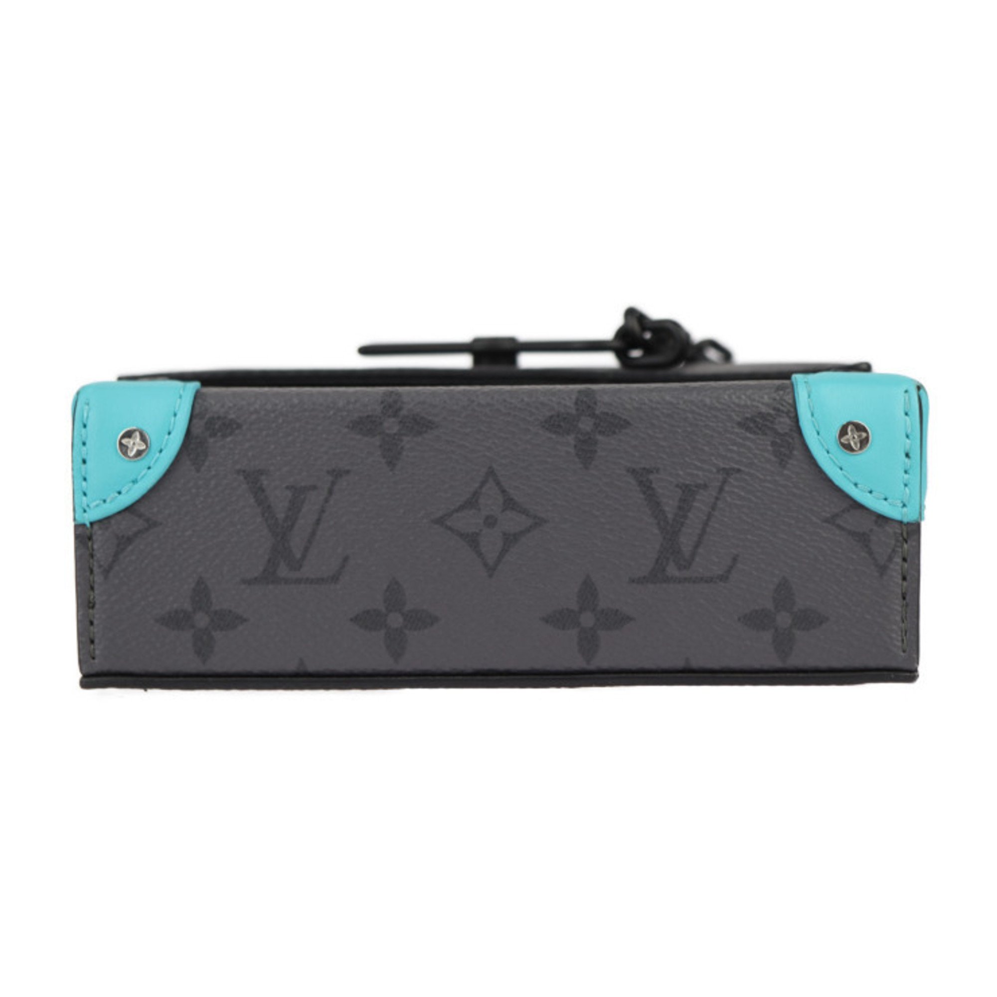 LOUIS VUITTON Louis Vuitton Steamer Wearable Wallet Monogram Eclipse Reverse Shoulder Bag M11496 Leather Gray Black Blue Pochette