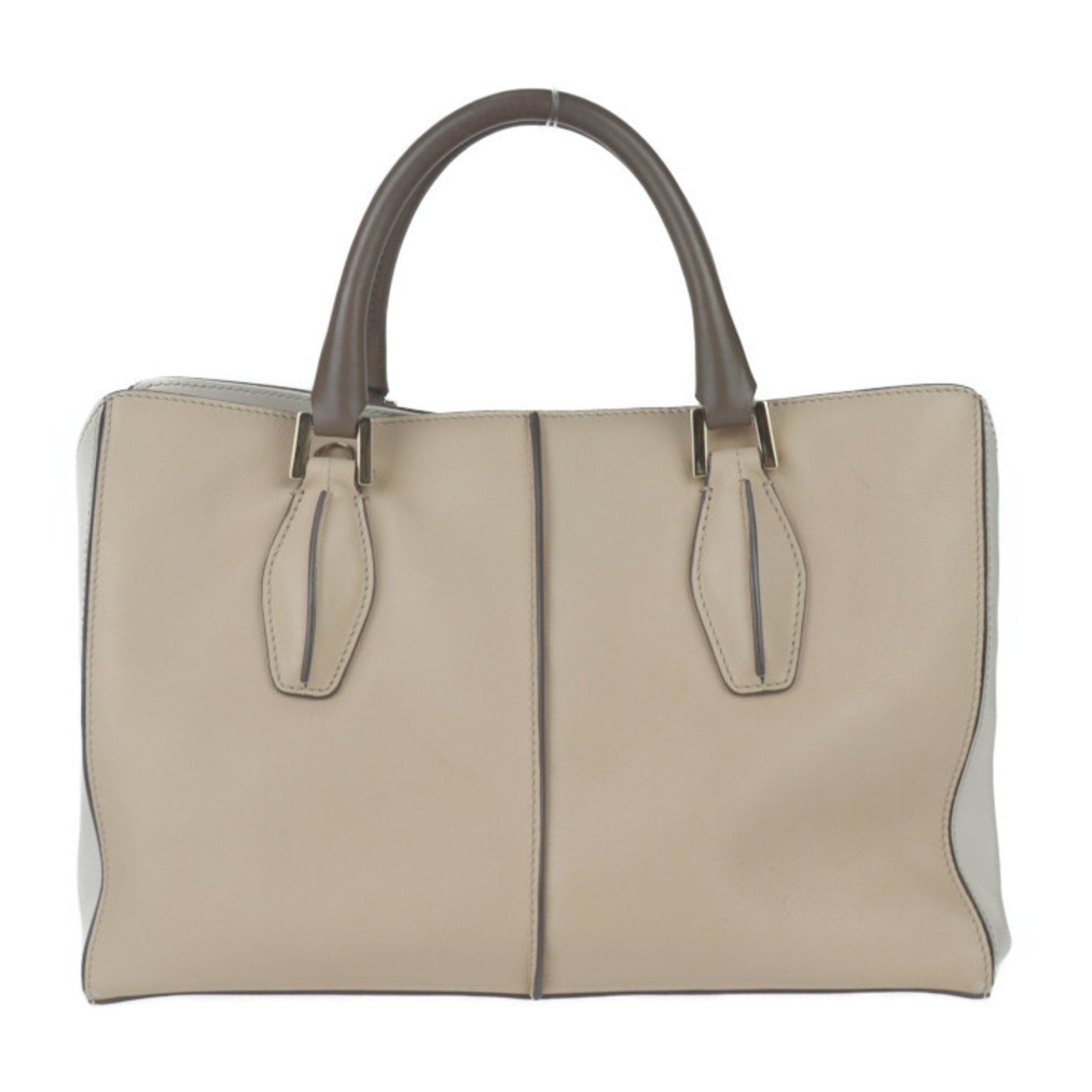 TOD'S D-STYLING Tote Bag - Leather Beige Handbag Shoulder