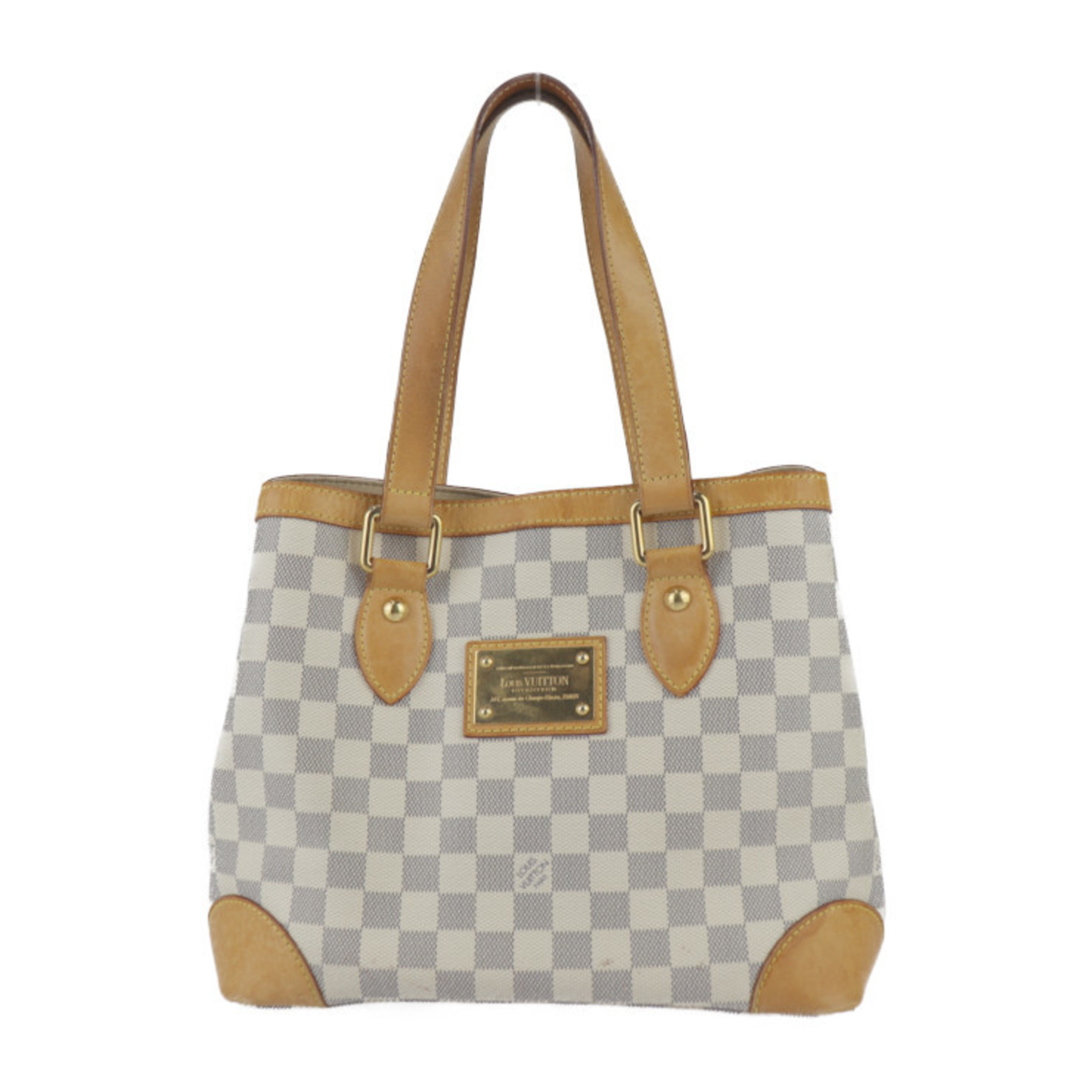 LOUIS VUITTON Louis Vuitton Hampstead PM Damier Azur Tote Bag N51207 Leather Shoulder