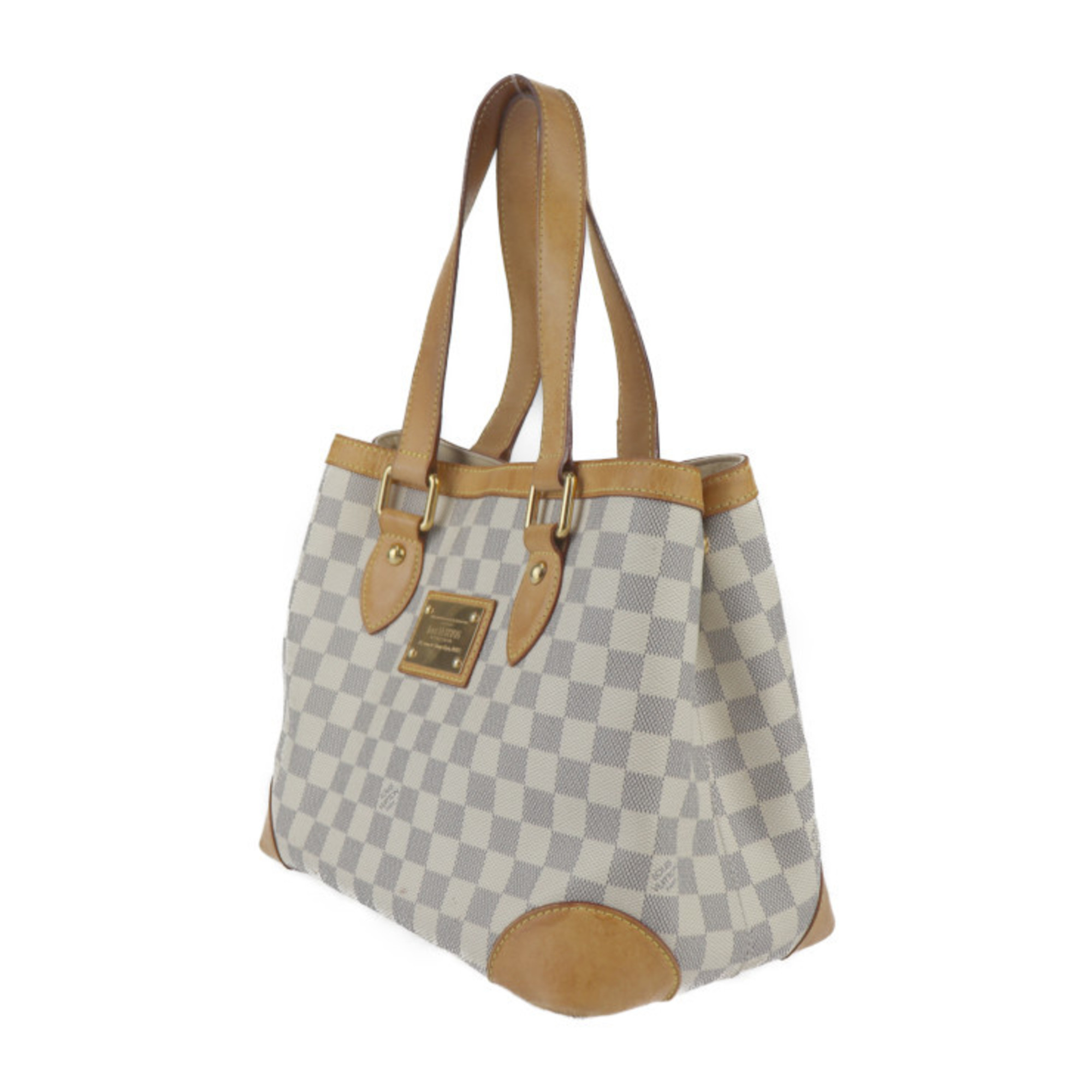 LOUIS VUITTON Louis Vuitton Hampstead PM Damier Azur Tote Bag N51207 Leather Shoulder