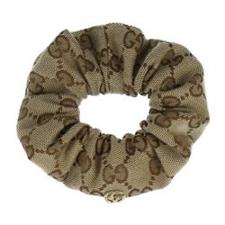 GUCCI Gucci Scrunchie Fashion Accessories 790225 3GANH 9764 GG Canvas Beige Ebony Hair Tie Clip