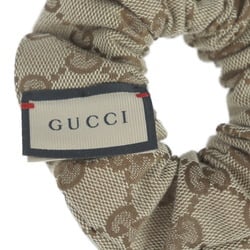 GUCCI Gucci Scrunchie Fashion Accessories 790225 3GANH 9764 GG Canvas Beige Ebony Hair Tie Clip