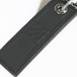 LOUIS VUITTON Louis Vuitton Porte Cle LV Tab Keychain M01060 Damier Infini Canvas Black Grey Keyring Bag Charm