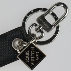 LOUIS VUITTON Louis Vuitton Porte Cle LV Tab Keychain M01060 Damier Infini Canvas Black Grey Keyring Bag Charm