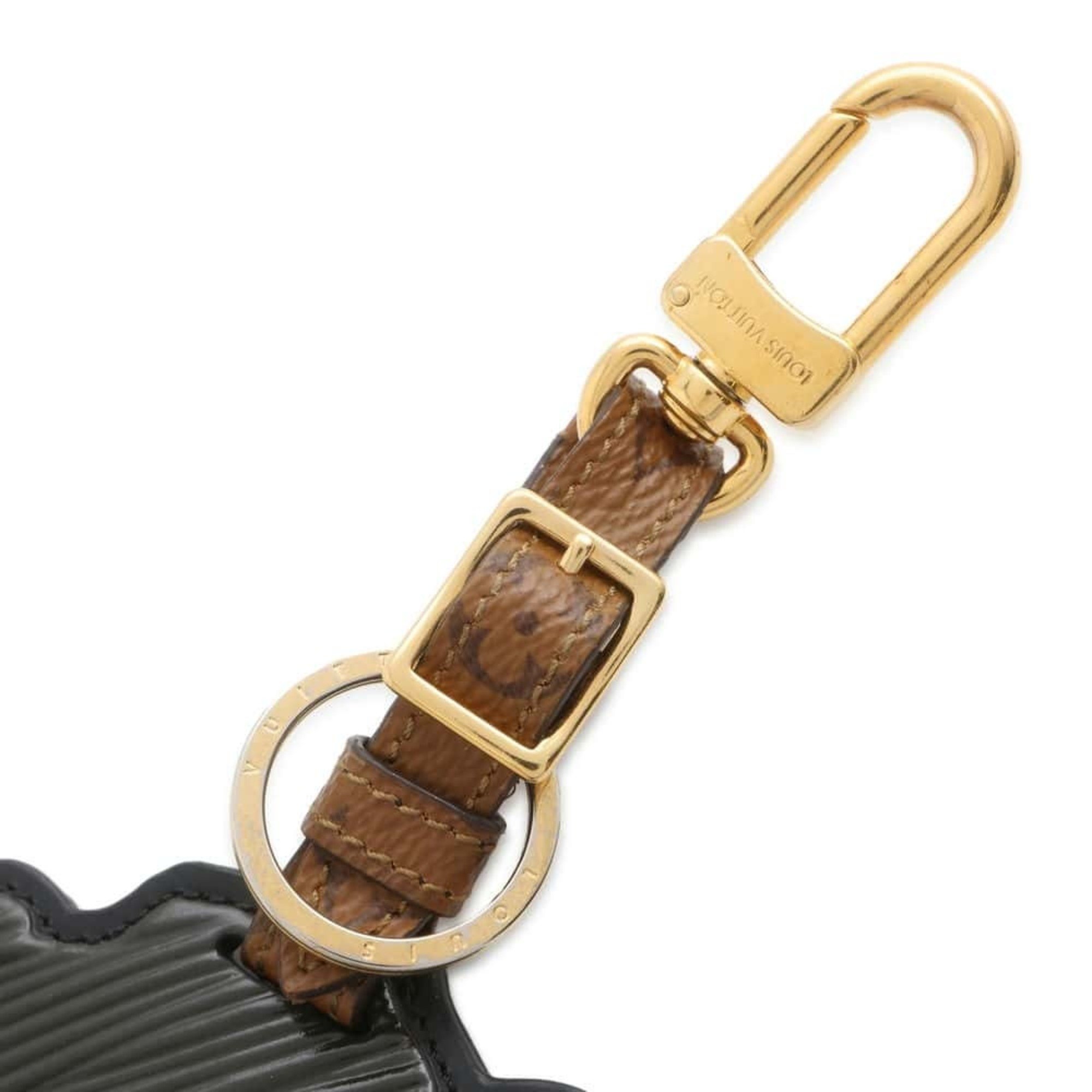 Louis Vuitton Bag Charm Epi Monogram Porte Address Catgram MP2281 LOUIS VUITTON Dog Black