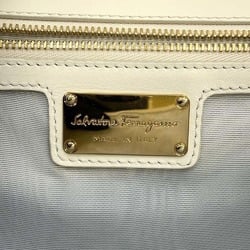 Salvatore Ferragamo Shoulder Bag Vara Perforated Leather AU21 F003 White