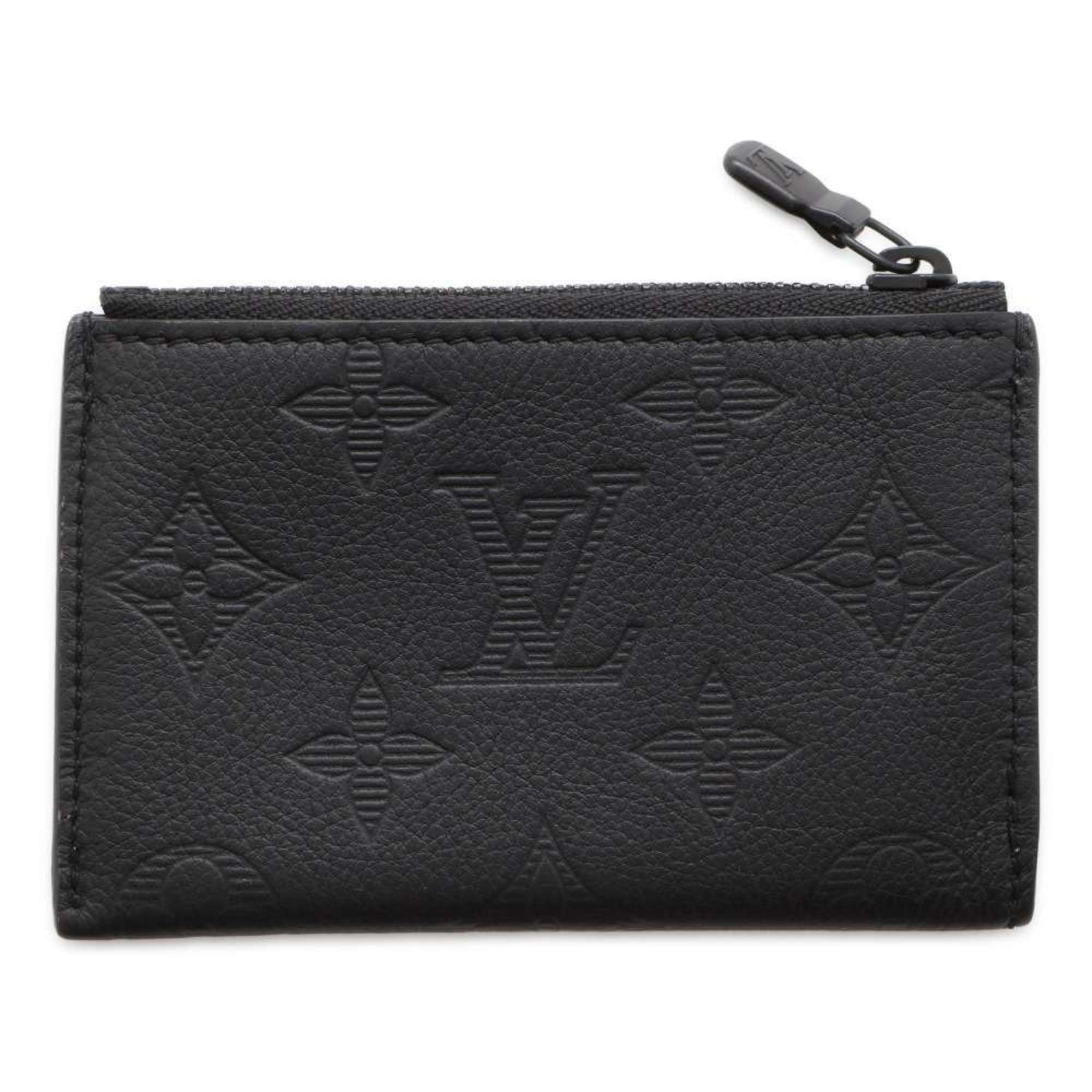 Louis Vuitton Business Card Holder/Card Case Monogram Shadow Compact Coin Holder M82245 Black