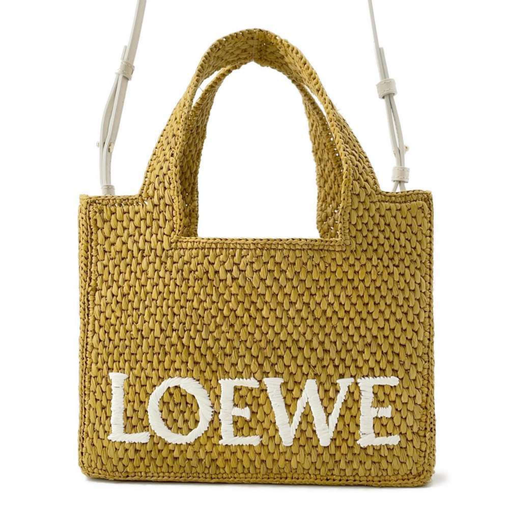 LOEWE Handbag Font Tote Raffia A685B59X01 2way Shoulder Bag