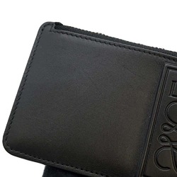 LOEWE Business Card Holder/Card Case Anagram Fragment Leather C565Z40X03 Wallet Black