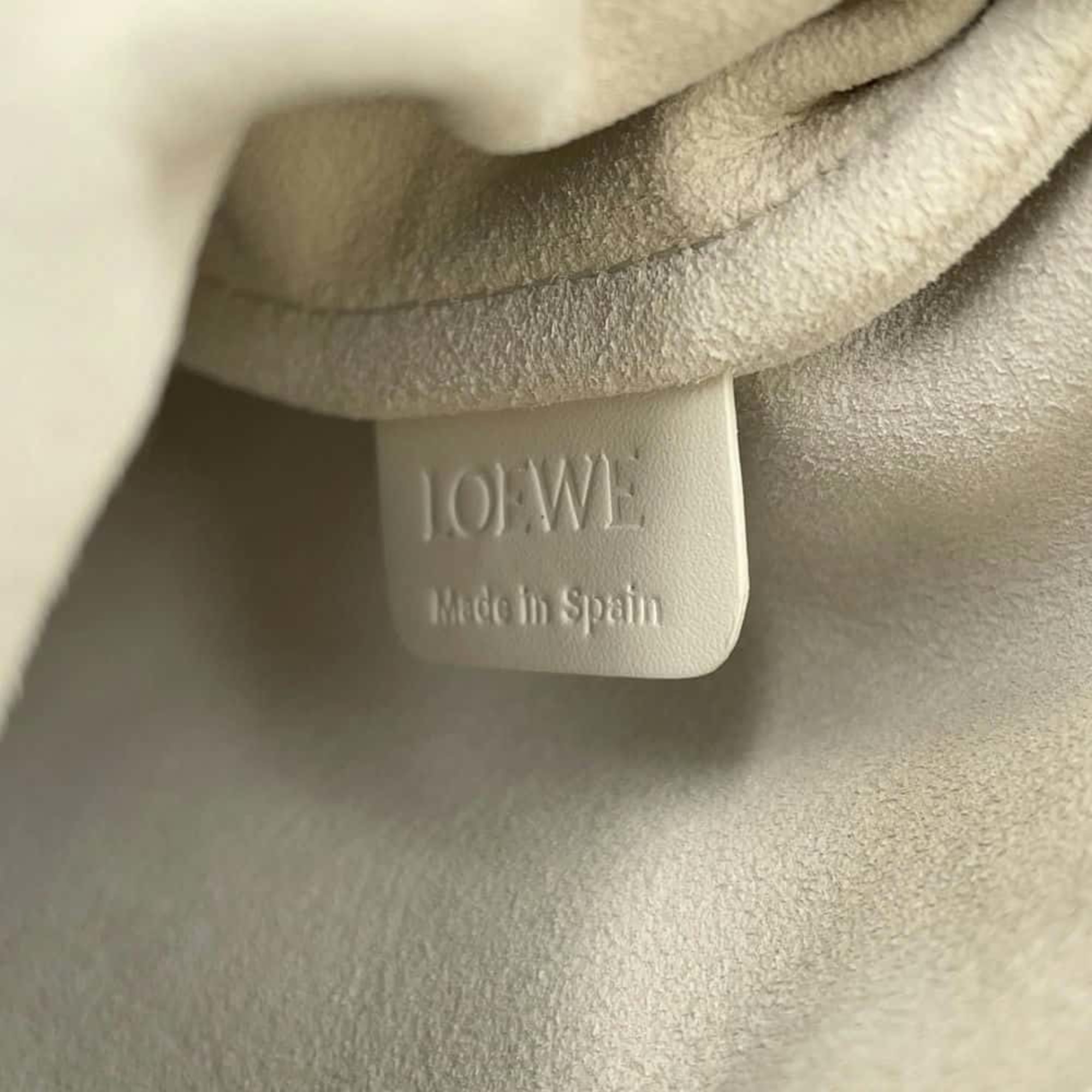 LOEWE Shoulder Bag Anagram Cutout Pocket Leather C922Y62X04 White