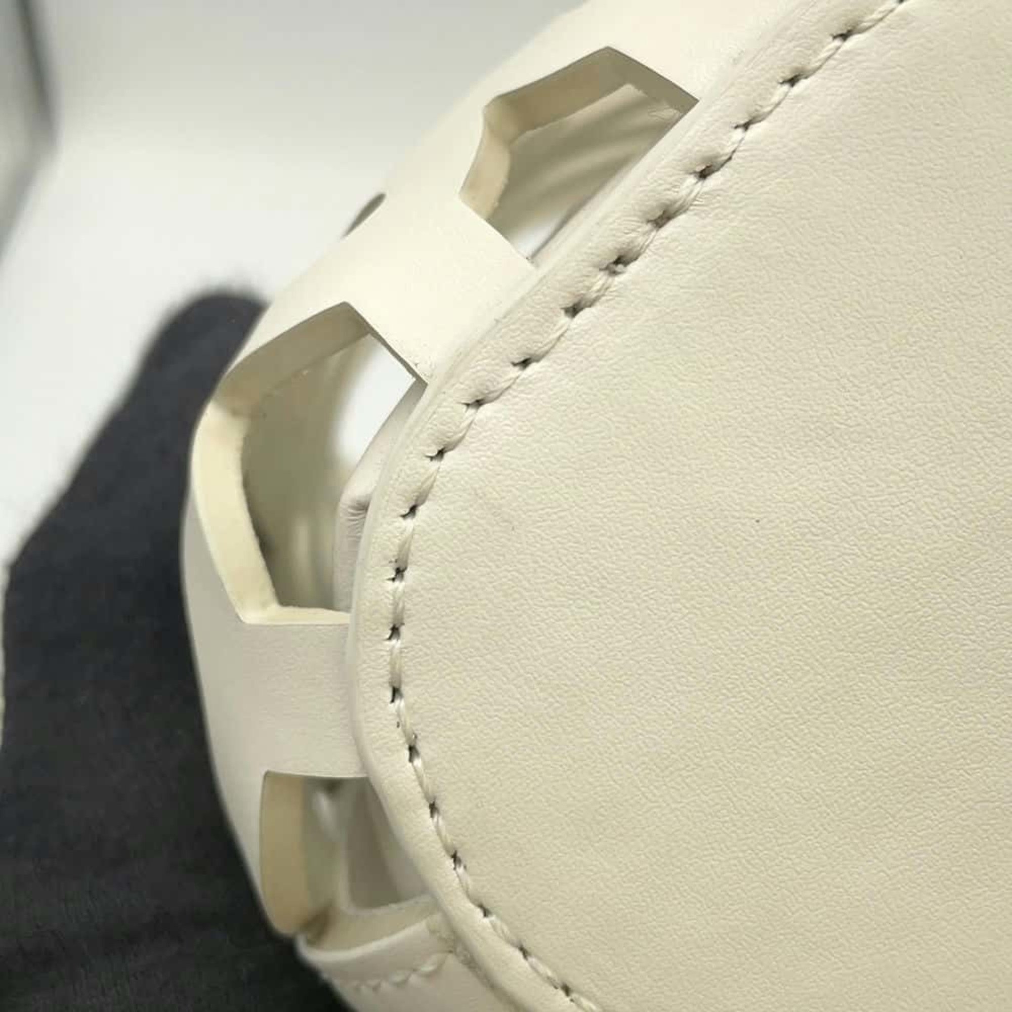 LOEWE Shoulder Bag Anagram Cutout Pocket Leather C922Y62X04 White