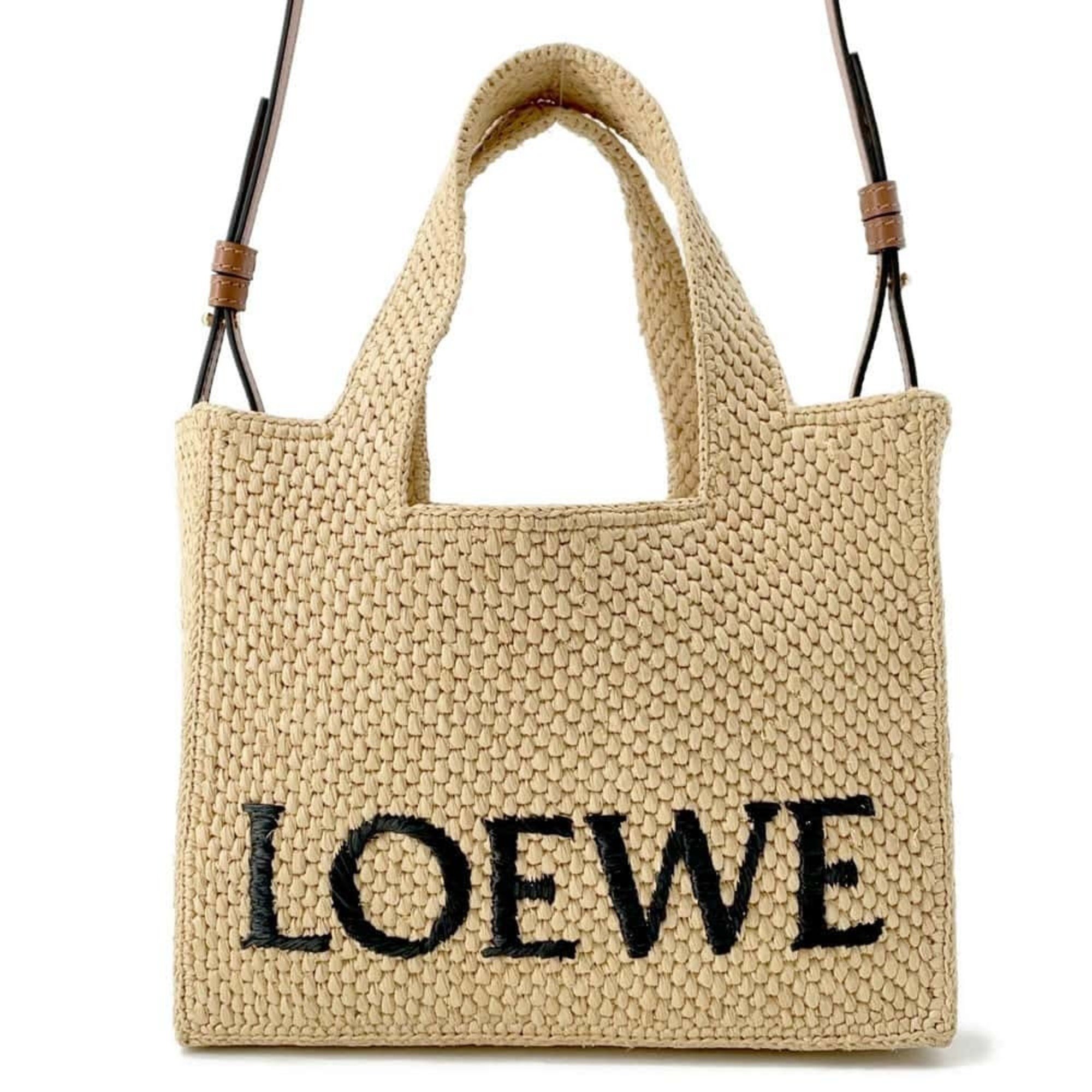 LOEWE Tote Bag Font Small Raffia A685B59X03 2way Shoulder