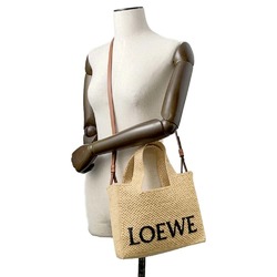 LOEWE Tote Bag Font Small Raffia A685B59X03 2way Shoulder