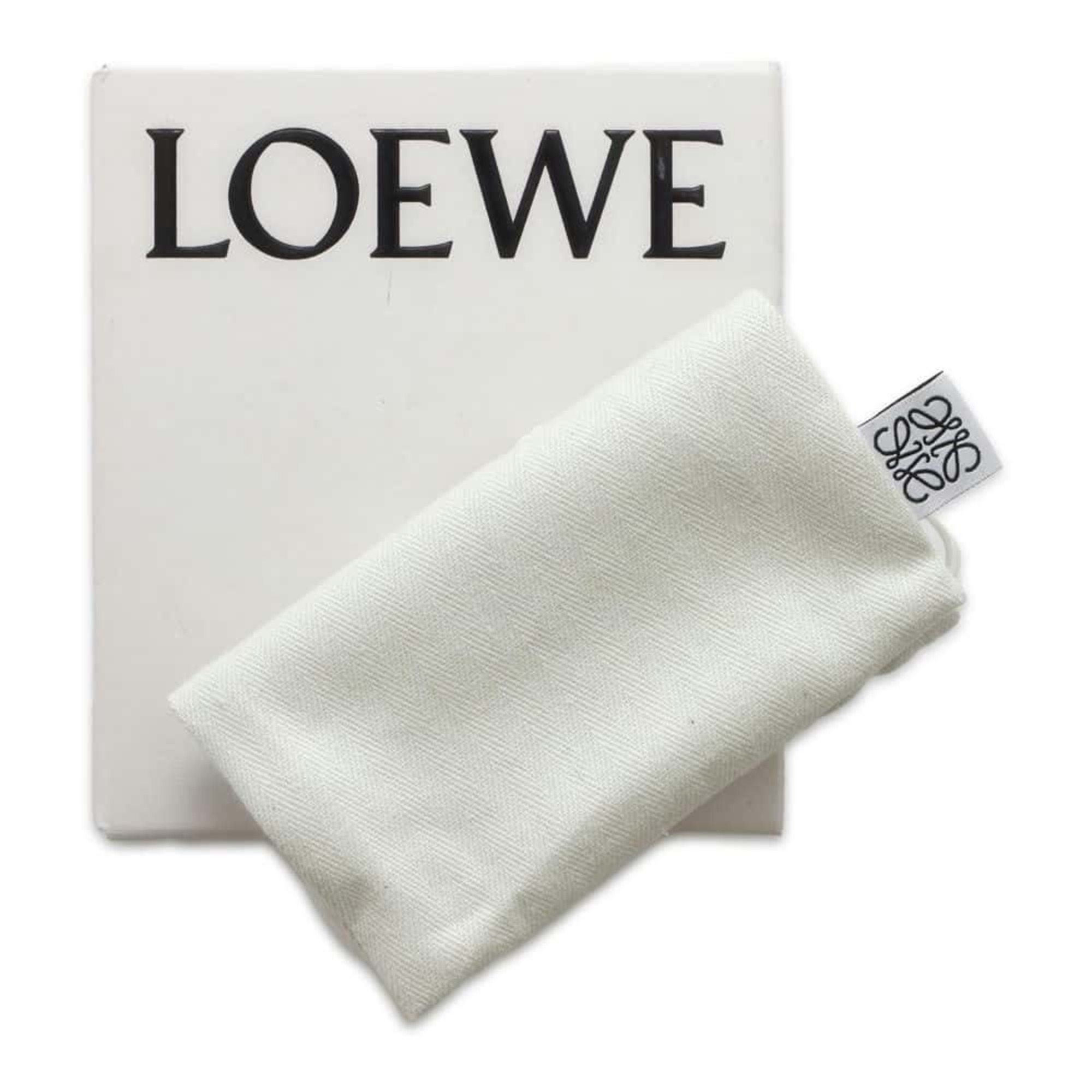 LOEWE Tri-fold Wallet Vertical Small Leather C660S86X01 Black