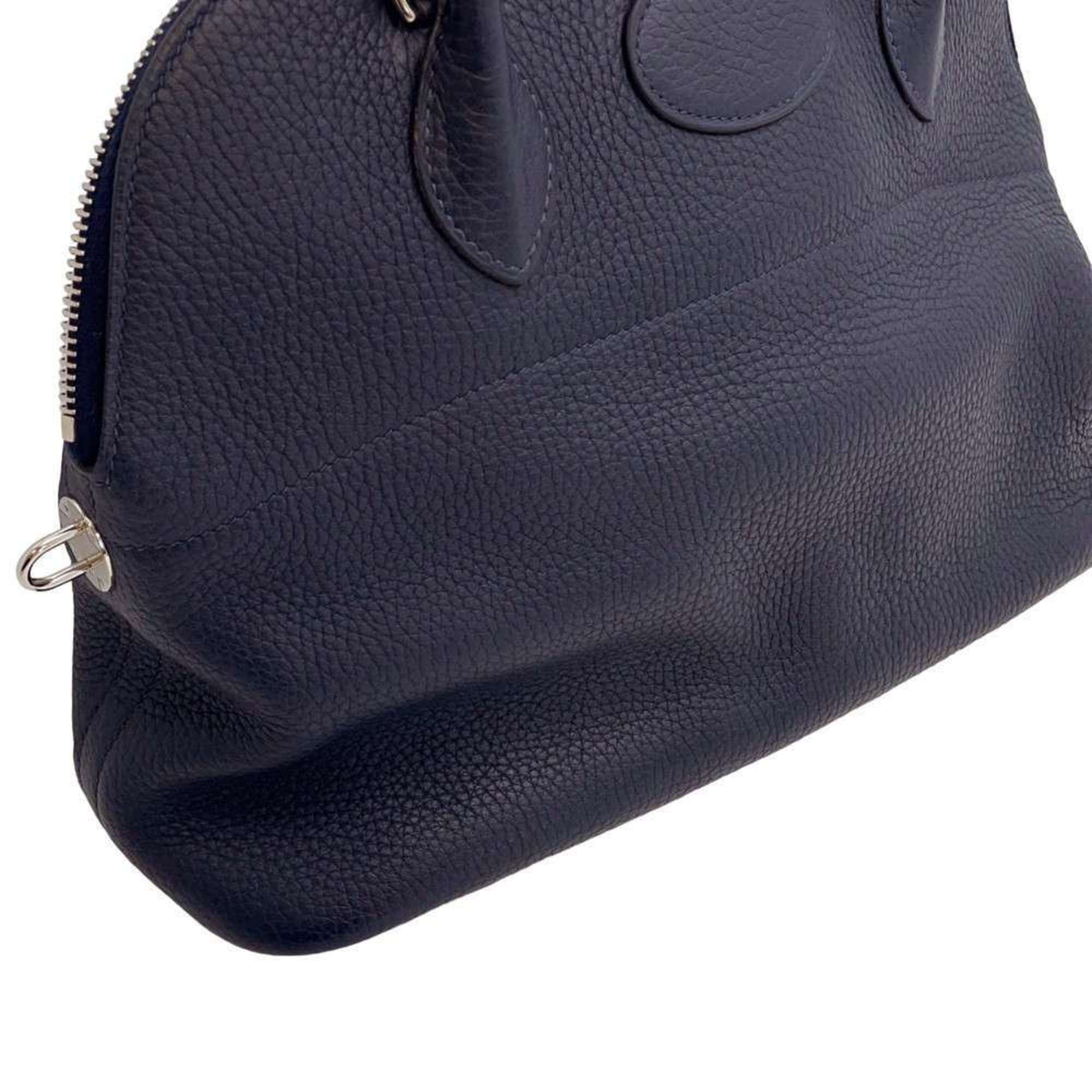 Hermes handbag Bolide 31 Blue Nuit Trio Clemence A engraved 2way shoulder bag