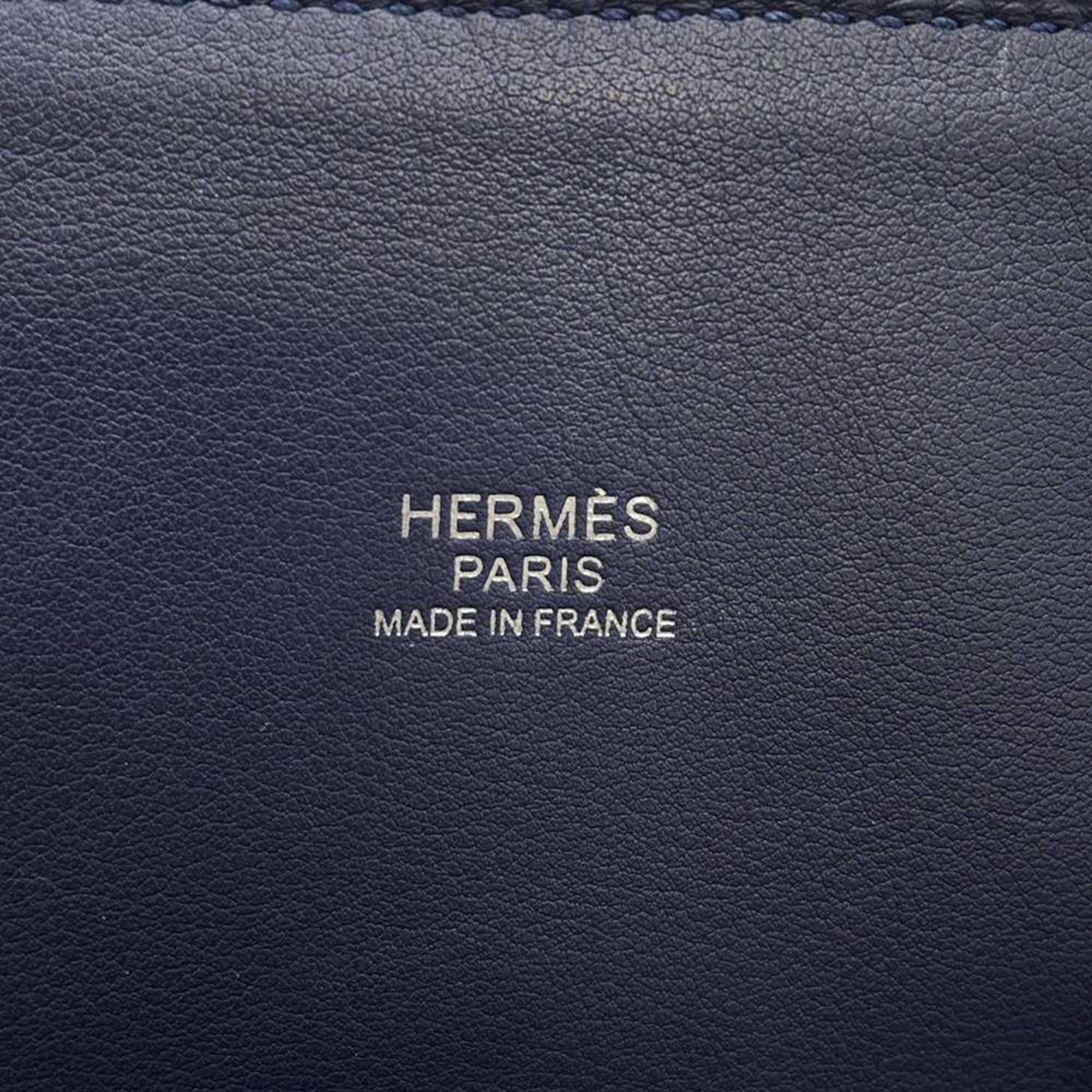 Hermes handbag Bolide 31 Blue Nuit Trio Clemence A engraved 2way shoulder bag