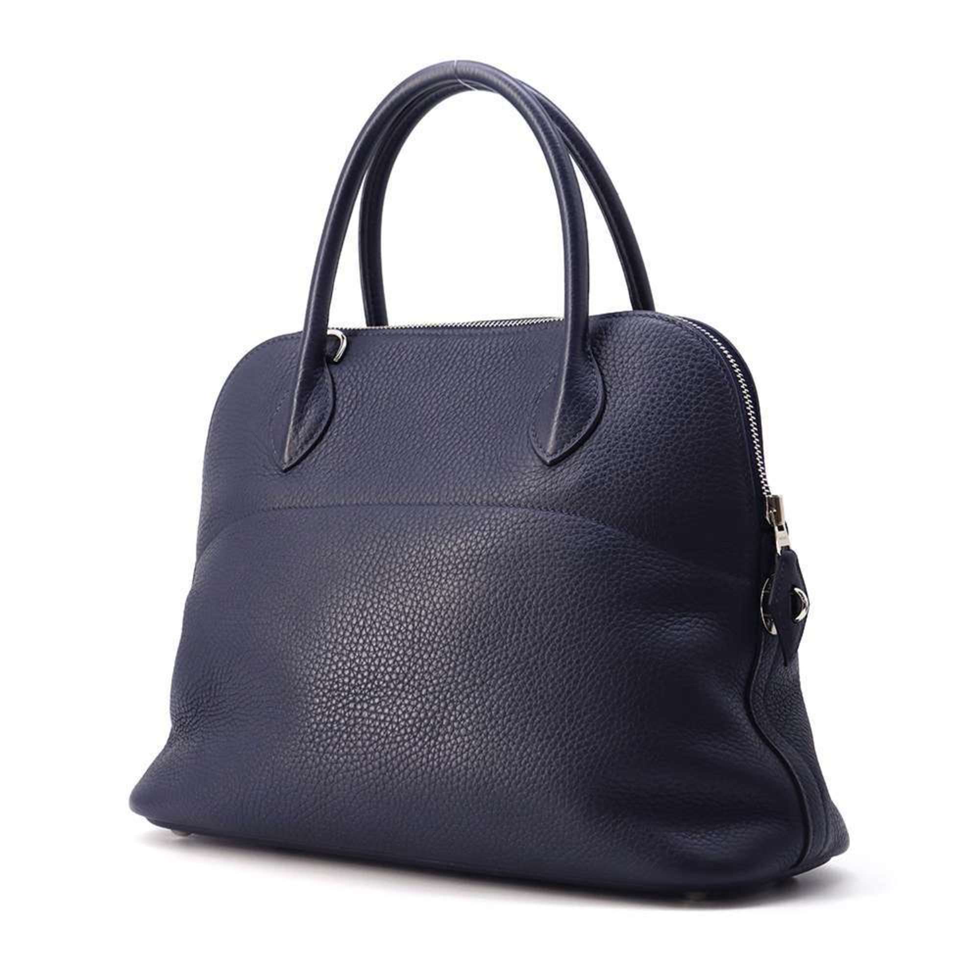 Hermes handbag Bolide 31 Blue Nuit Trio Clemence A engraved 2way shoulder bag