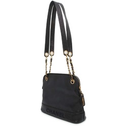 Chanel Shoulder Bag W Chain Caviar Skin A08058 CHANEL Black