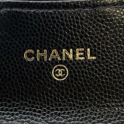 Chanel Chain Wallet Business Card Holder/Card Case Matelasse Caviar Skin AP0238 CHANEL Black