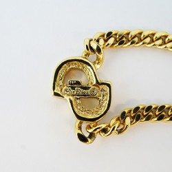 Christian Dior Necklace CD GP Plated Gold Ladies