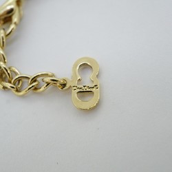 Christian Dior Necklace CD Rhinestone GP Plated Gold Ladies