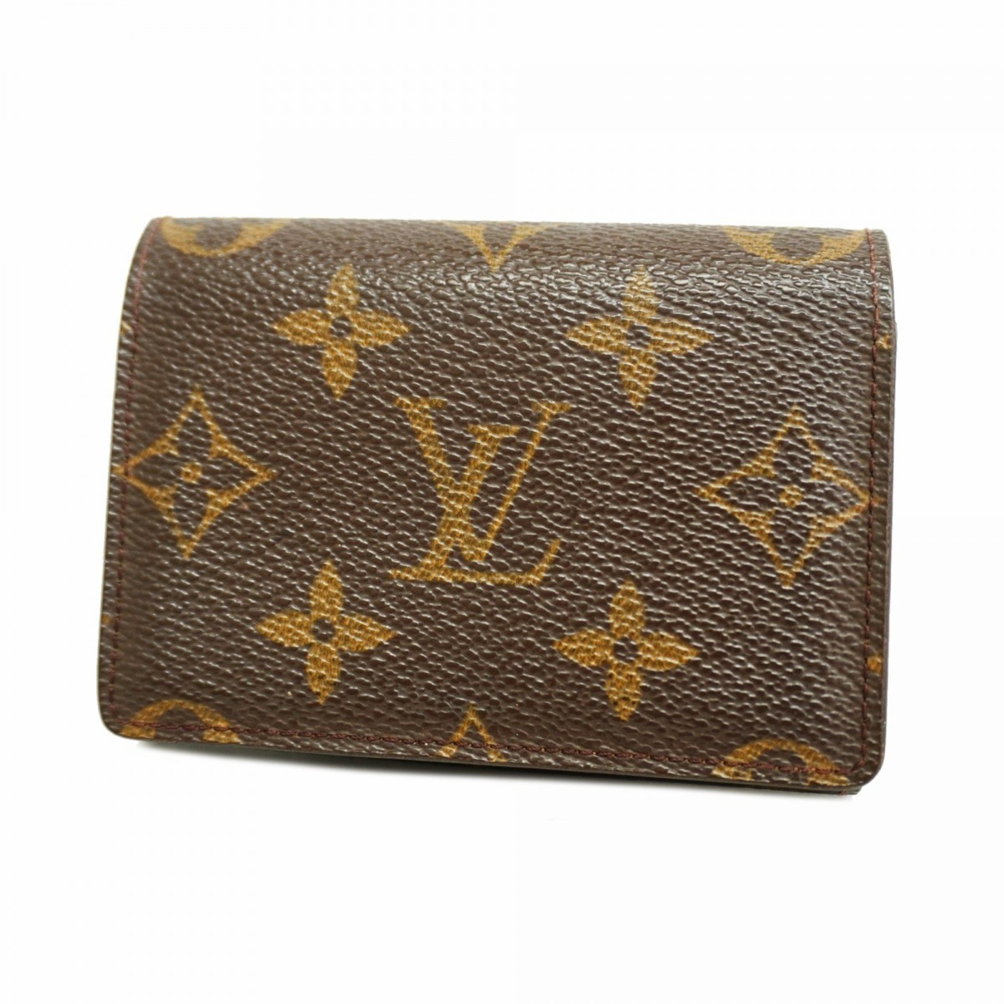 Louis Vuitton Business Card Holder Monogram Envelope Carte de Visite M63801 Brown Men's Women's