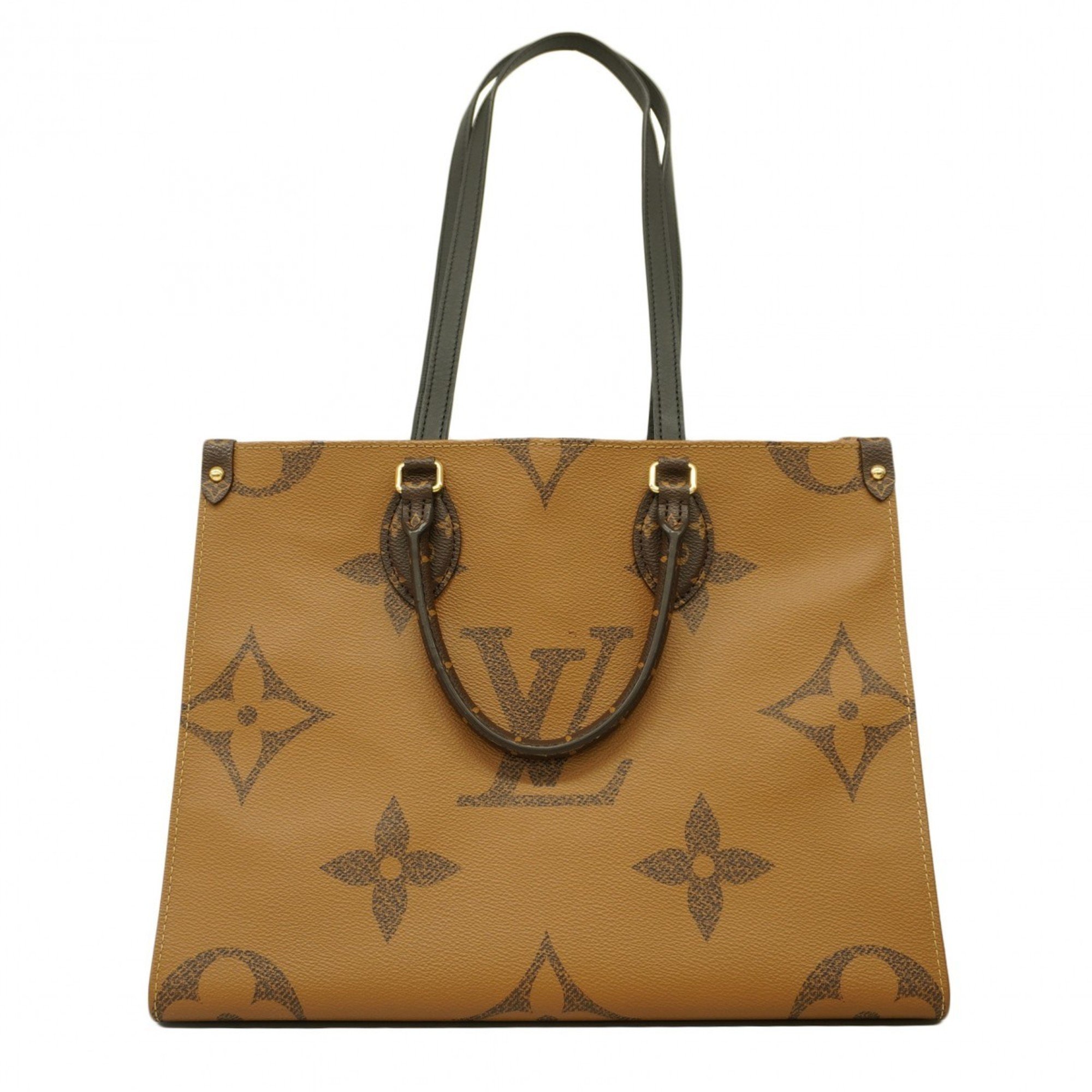 Louis Vuitton Tote Bag Monogram Reverse On the Go MM M45321 Brown Women's