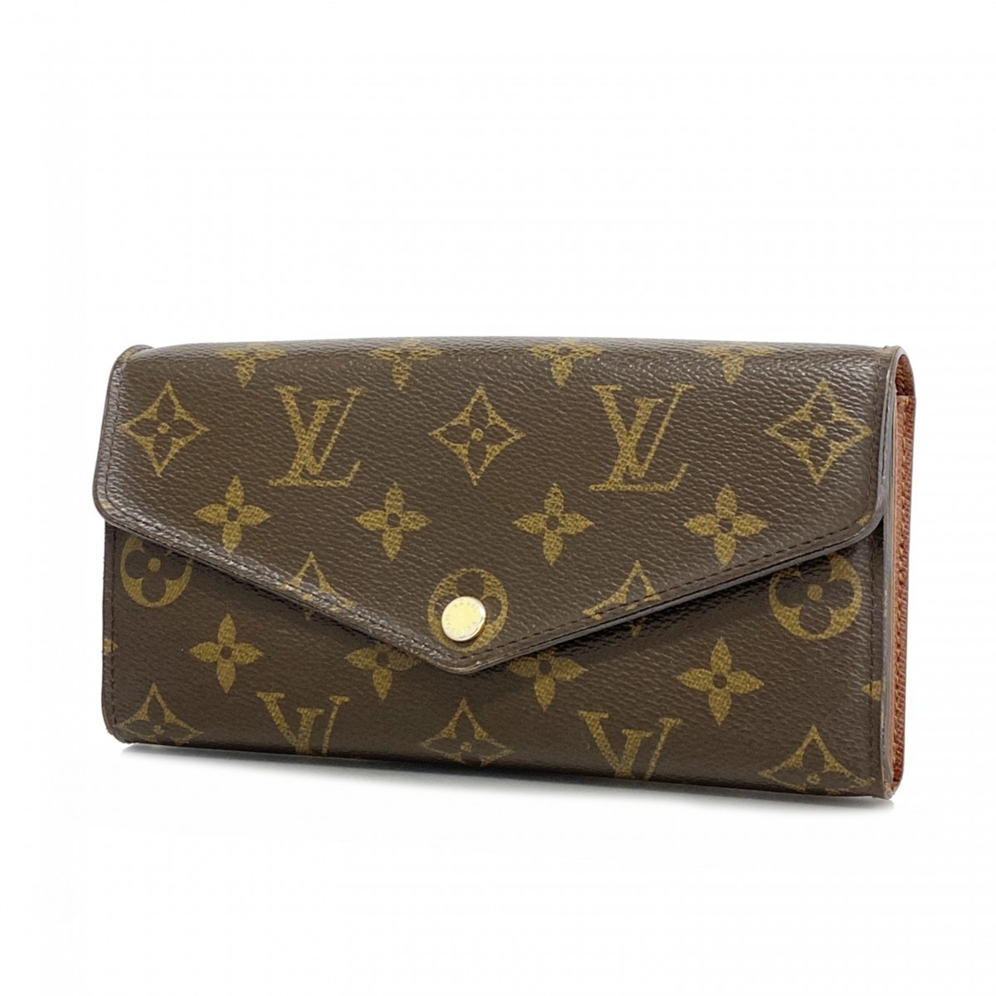 Louis Vuitton Long Wallet Monogram Portefeuille Sarah M60531 Brown Ladies