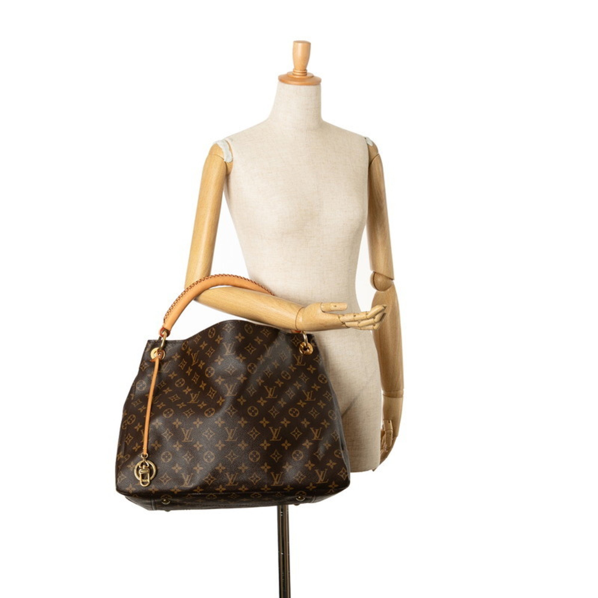 Louis Vuitton Monogram Artsy MM Shoulder Bag M40249 Brown PVC Leather Women's LOUIS VUITTON