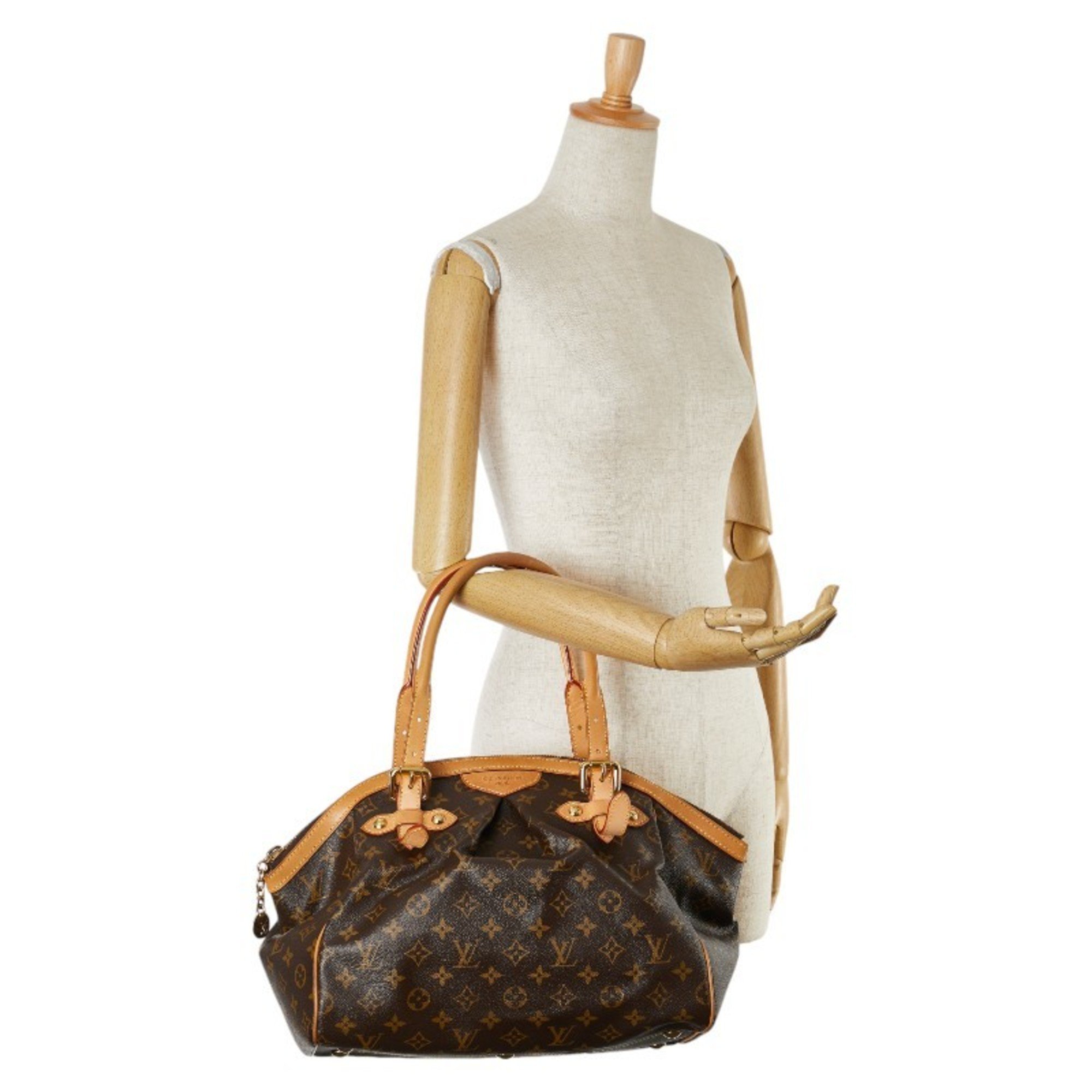 Louis Vuitton Monogram Tivoli GM Handbag Shoulder Bag M40144 Brown PVC Leather Women's LOUIS VUITTON