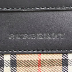 Burberry Nova Check Shadow Horse Bag Handbag Black Leather Women's BURBERRY