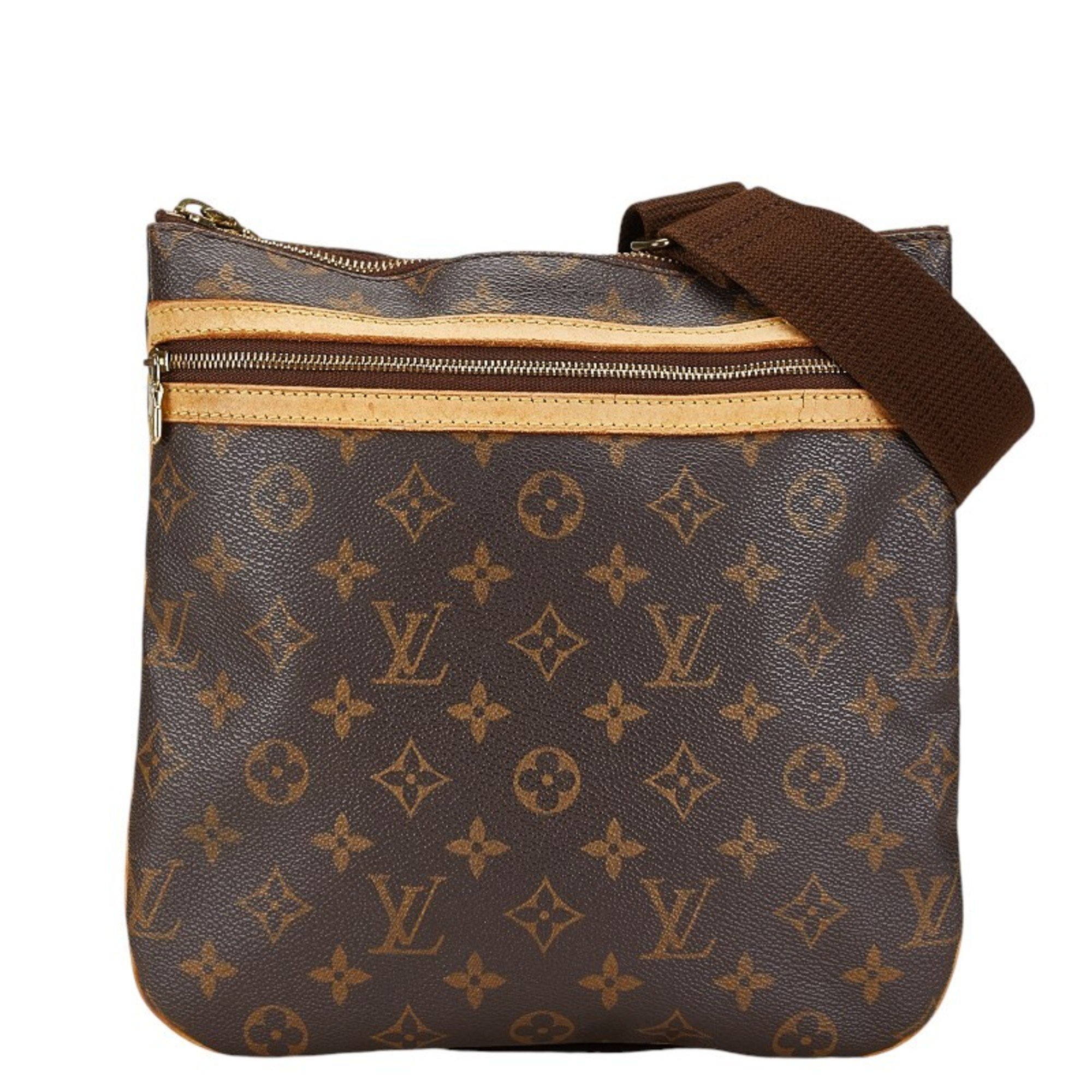 Louis Vuitton Monogram Pochette Bosphore Shoulder Bag M40044 Brown PVC Leather Women's LOUIS VUITTON