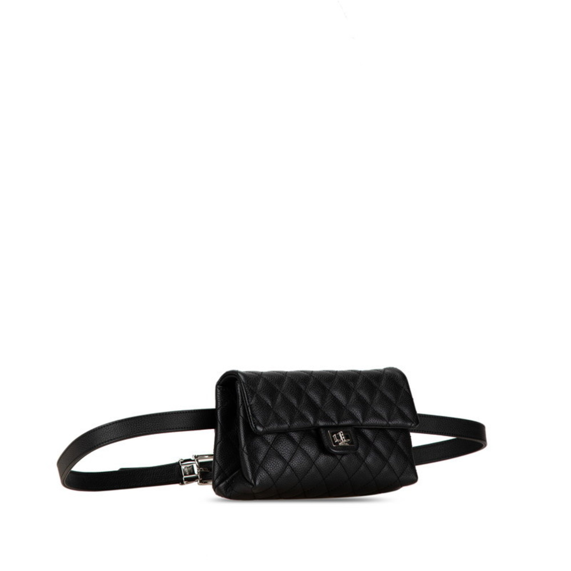 Chanel Matelasse Waist Bag Body Black Caviar Skin Women's CHANEL