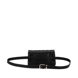 Chanel Matelasse Waist Bag Body Black Caviar Skin Women's CHANEL