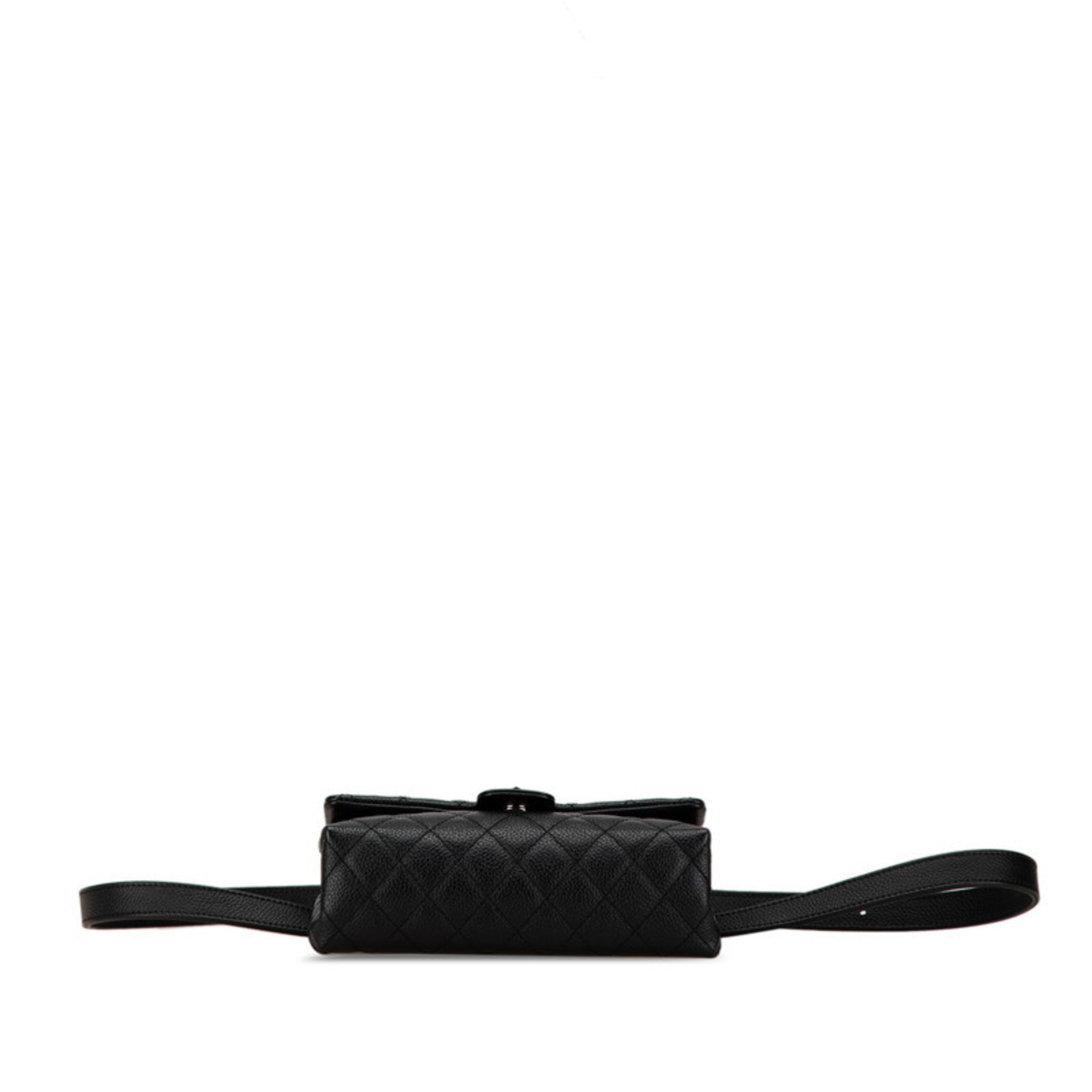 Chanel Matelasse Waist Bag Body Black Caviar Skin Women's CHANEL