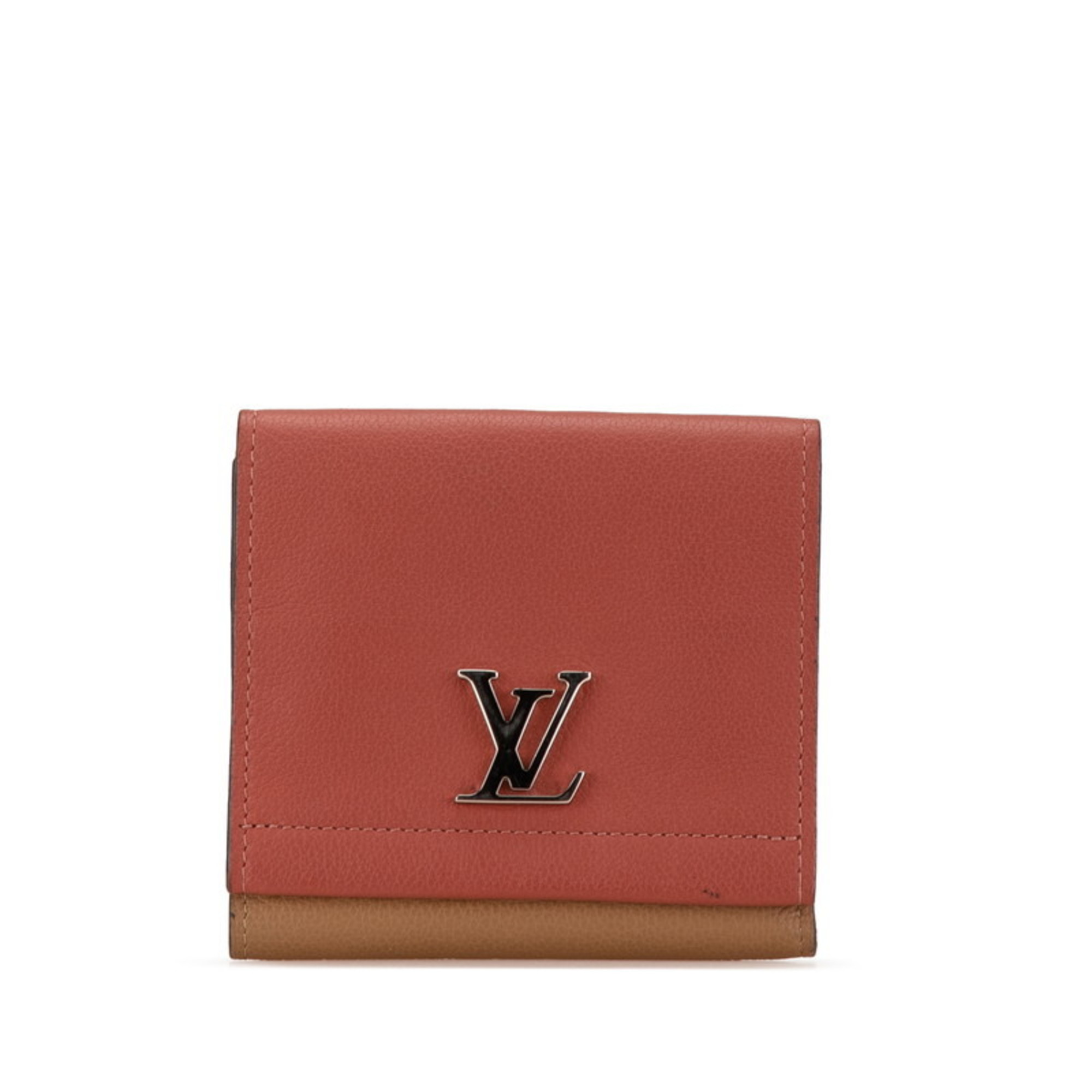 Louis Vuitton Portefeuille My Lock Me 2 Bi-fold Wallet M67268 Vieux Rose Pink Leather Women's LOUIS VUITTON