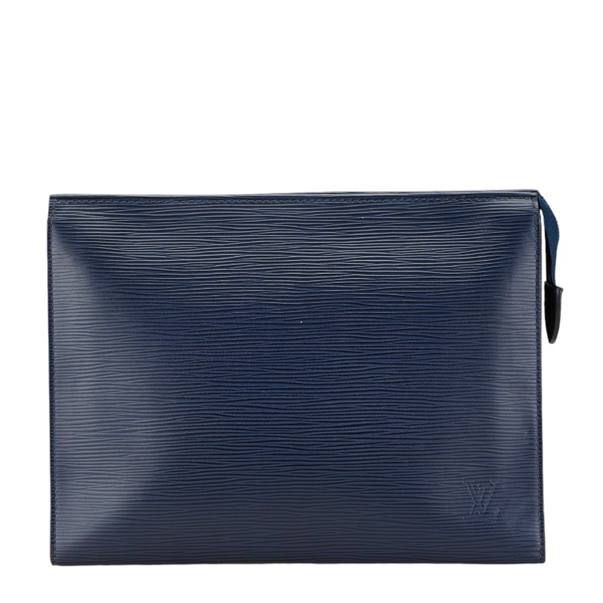 Louis Vuitton Epi Poche Toilette 26 Clutch Bag M41367 Indigo Blue Leather Women's LOUIS VUITTON