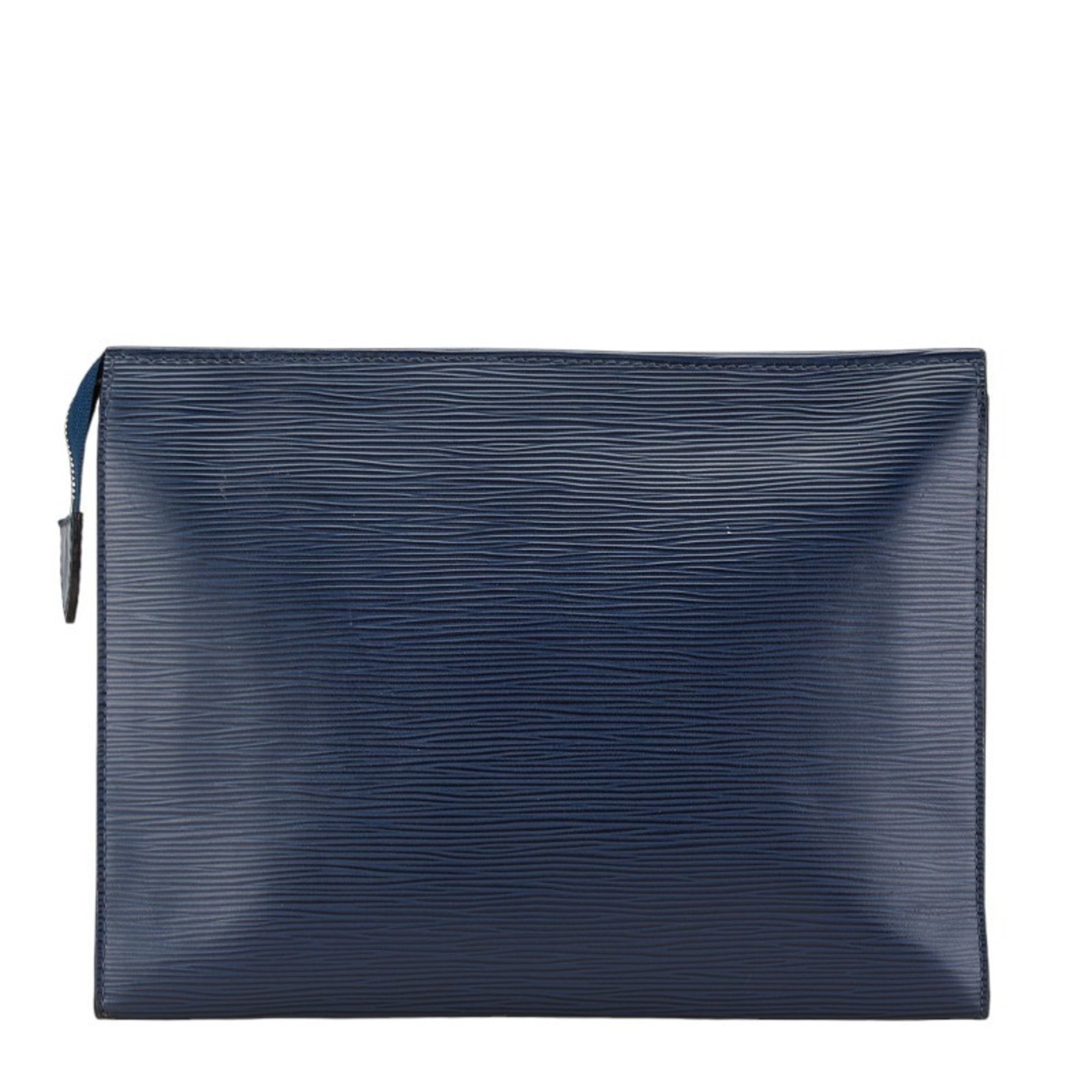 Louis Vuitton Epi Poche Toilette 26 Clutch Bag M41367 Indigo Blue Leather Women's LOUIS VUITTON