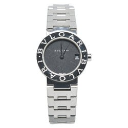 BVLGARI Watch BB23SS Quartz Black Dial Stainless Steel Women's