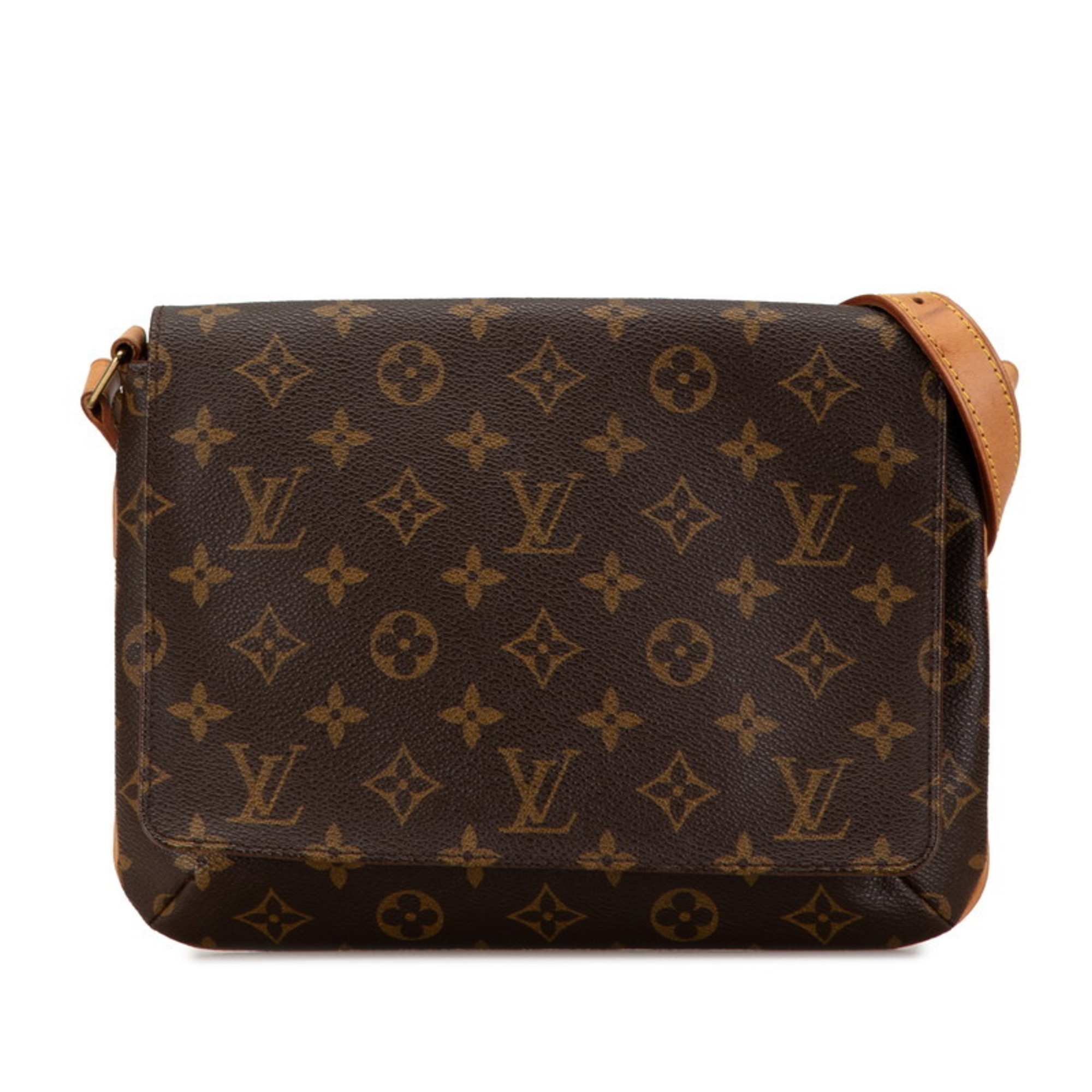 Louis Vuitton Monogram Musette Tango Short Shoulder Bag Handbag M51257 Brown PVC Leather Women's LOUIS VUITTON