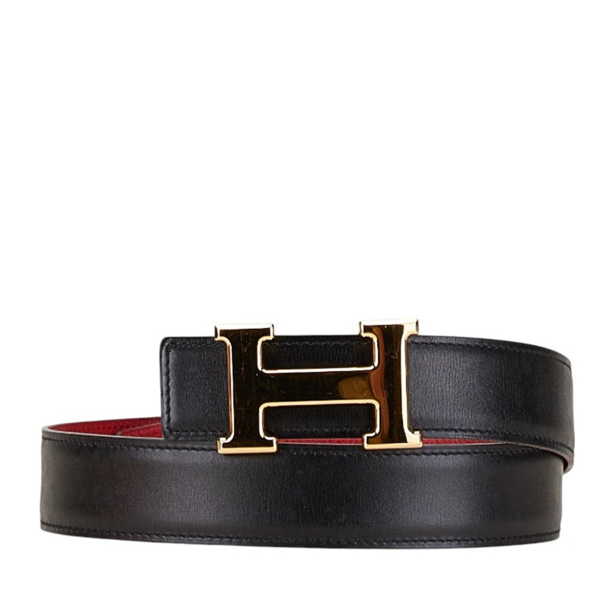 Hermes Constance H Buckle Belt Size: 70 Black Leather Women's HERMES