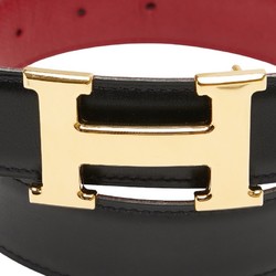 Hermes Constance H Buckle Belt Size: 70 Black Leather Women's HERMES