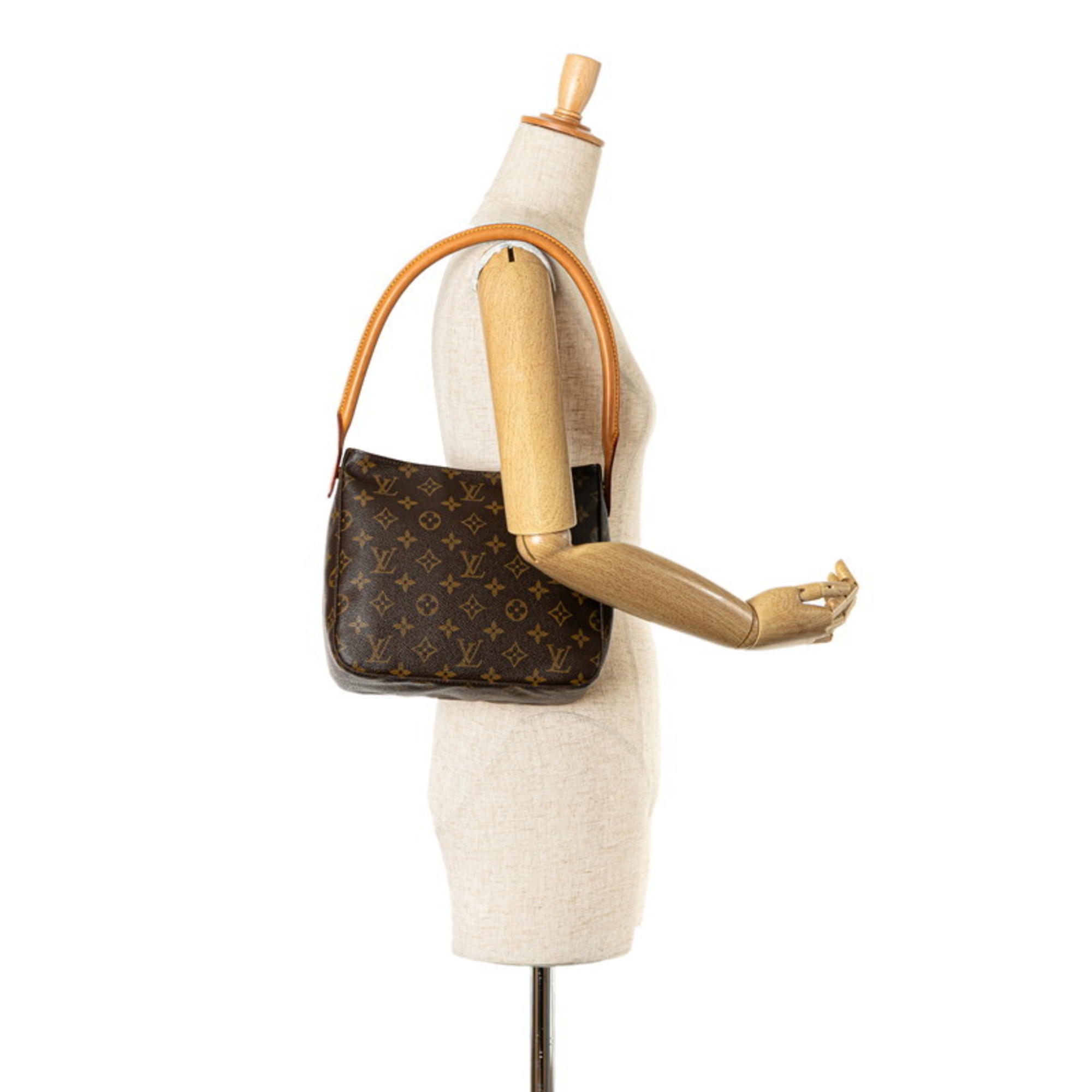 Louis Vuitton Monogram Looping MM Shoulder Bag Handbag M51146 Brown PVC Leather Women's LOUIS VUITTON