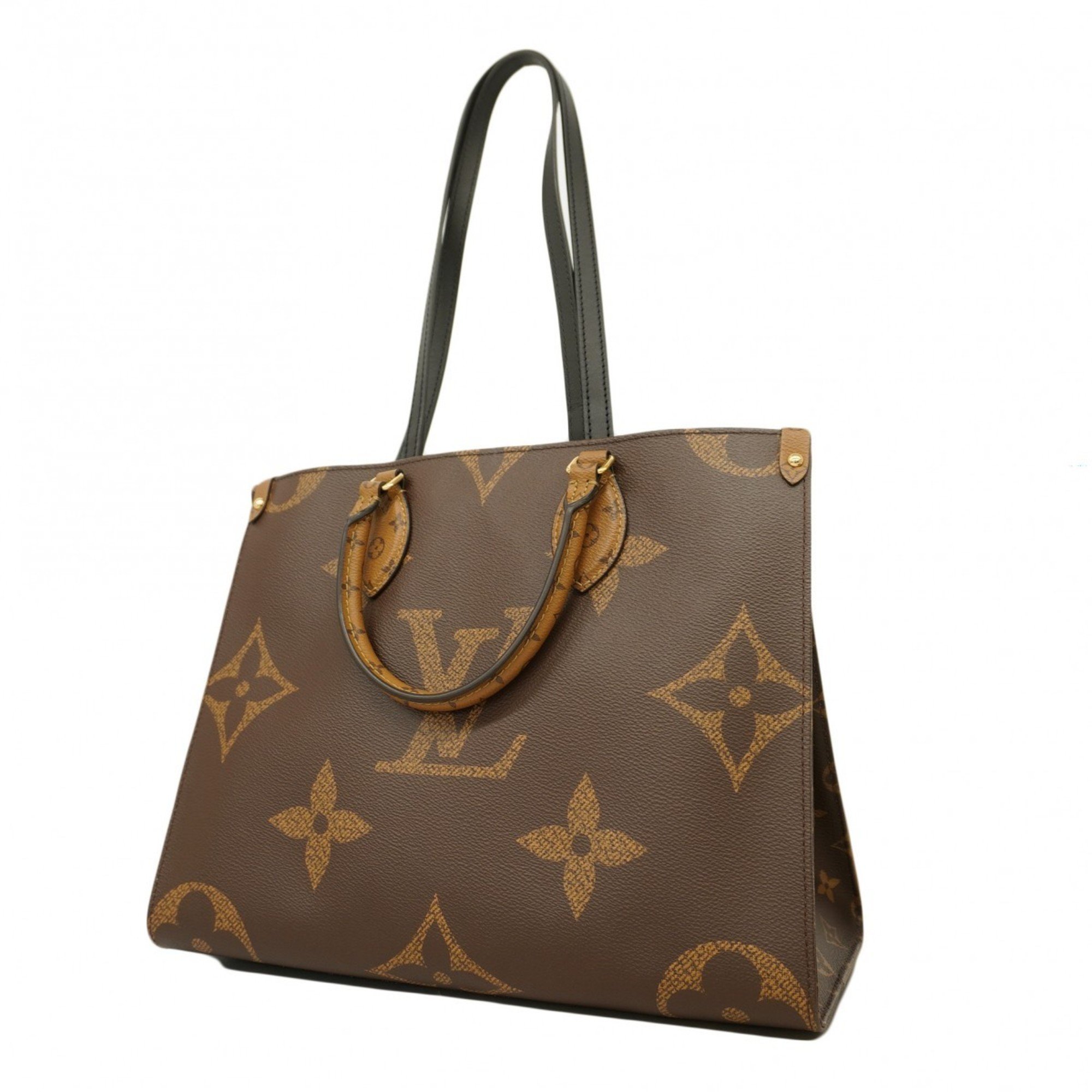 Louis Vuitton Tote Bag Monogram Reverse On the Go MM M45321 Brown Women's