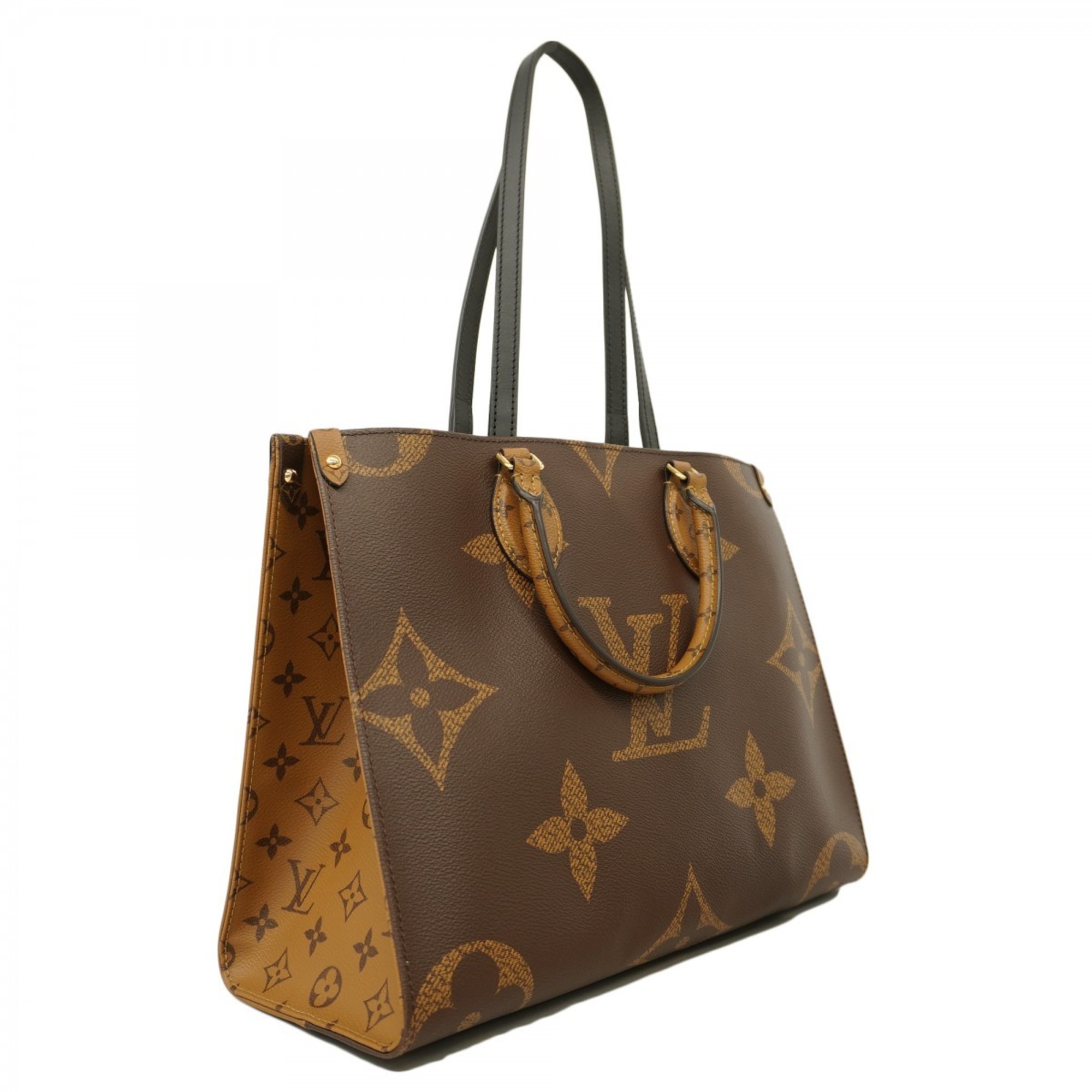 Louis Vuitton Tote Bag Monogram Reverse On the Go MM M45321 Brown Women's