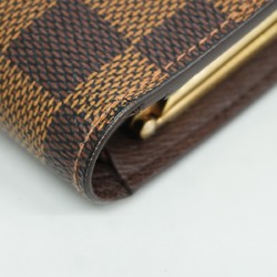 Louis Vuitton Wallet Damier Porte Monnaie Biennois N61664 Ebene Ladies