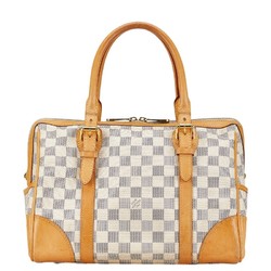 Louis Vuitton Damier Azur Berkeley Handbag N52001 White PVC Leather Women's LOUIS VUITTON