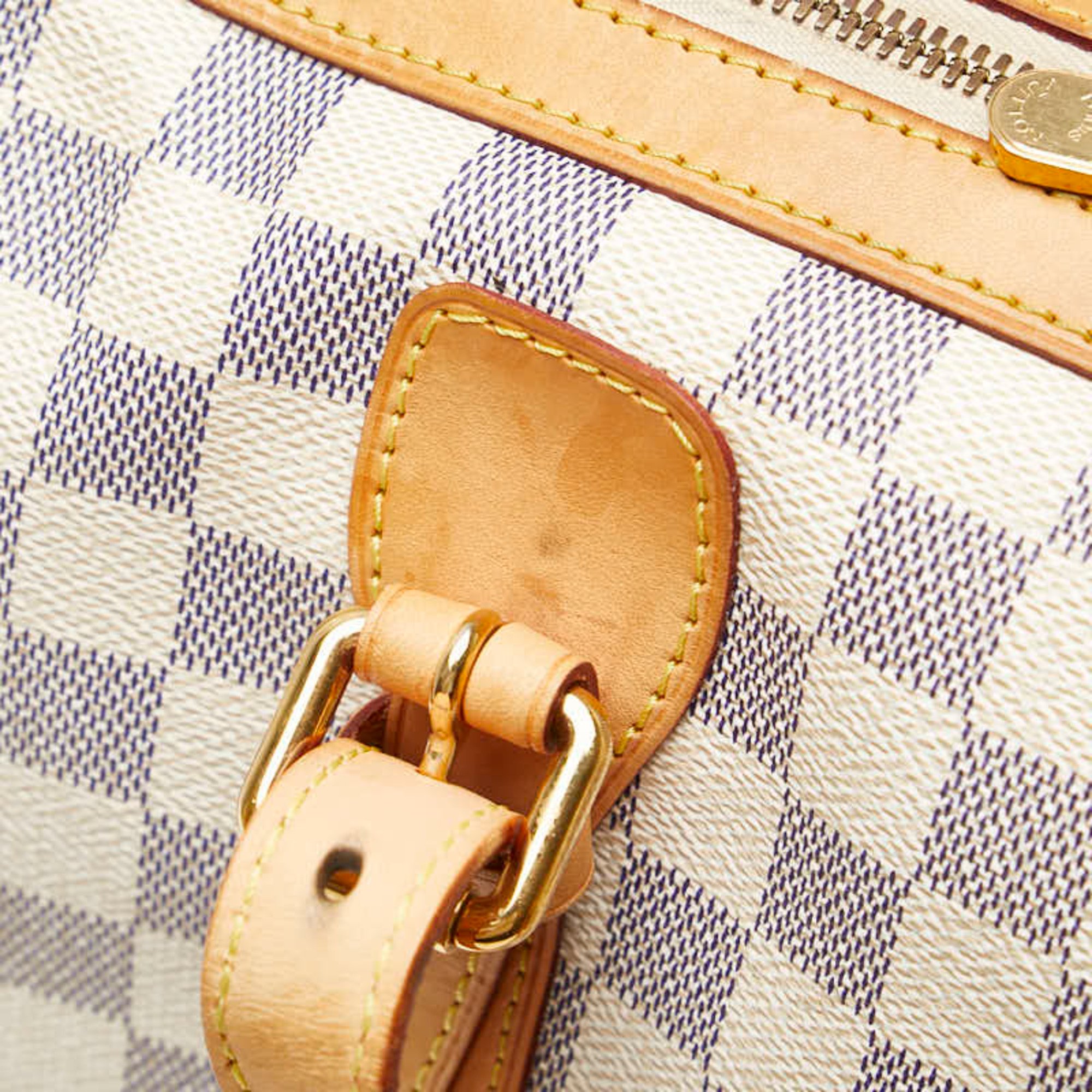 Louis Vuitton Damier Azur Berkeley Handbag N52001 White PVC Leather Women's LOUIS VUITTON