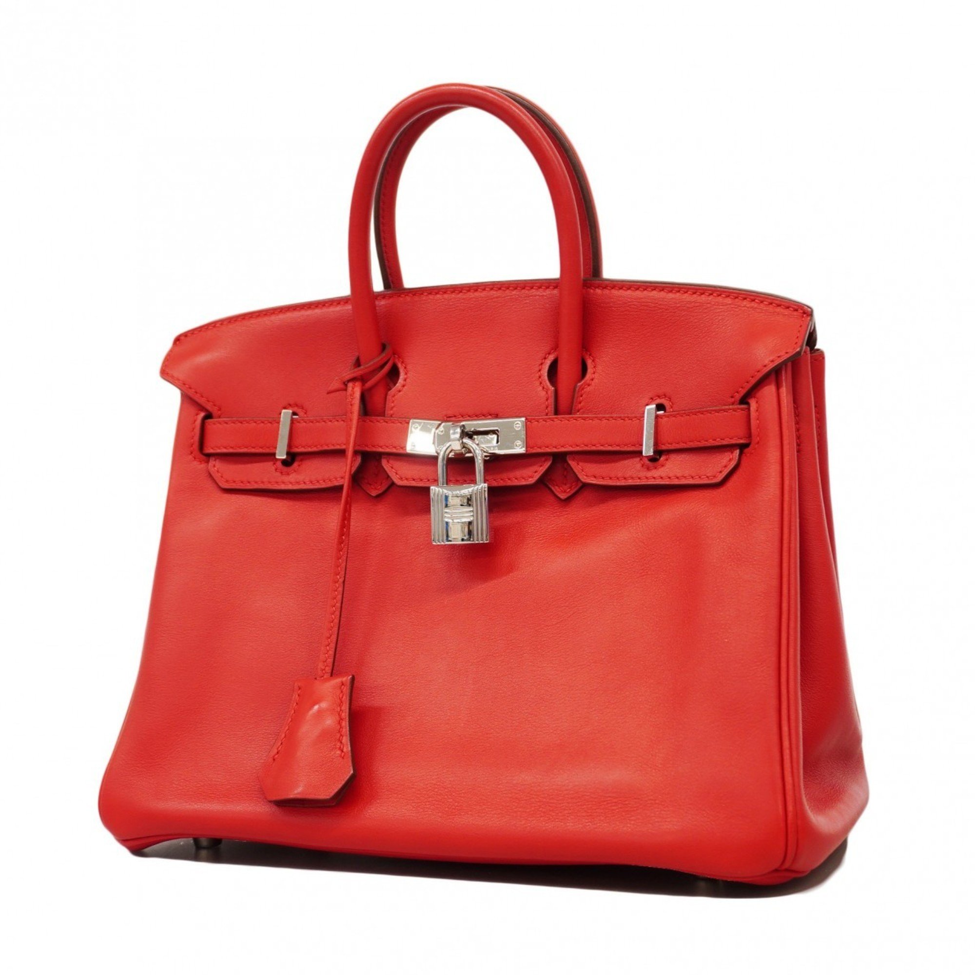 Hermes handbag Birkin 25 Swift Vermilion M engraved ladies